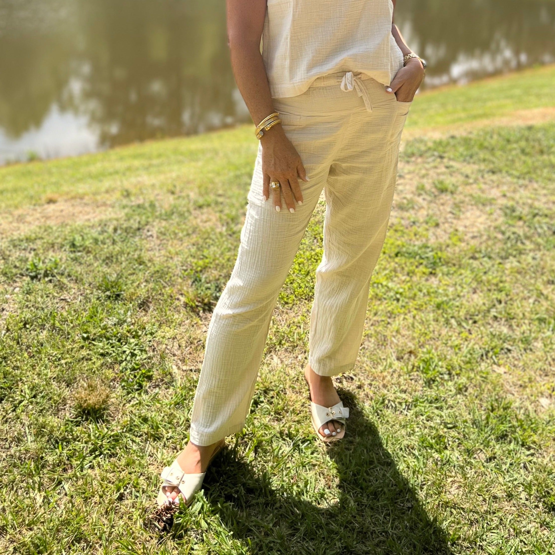 Darby Pant-Flax-Final Sale