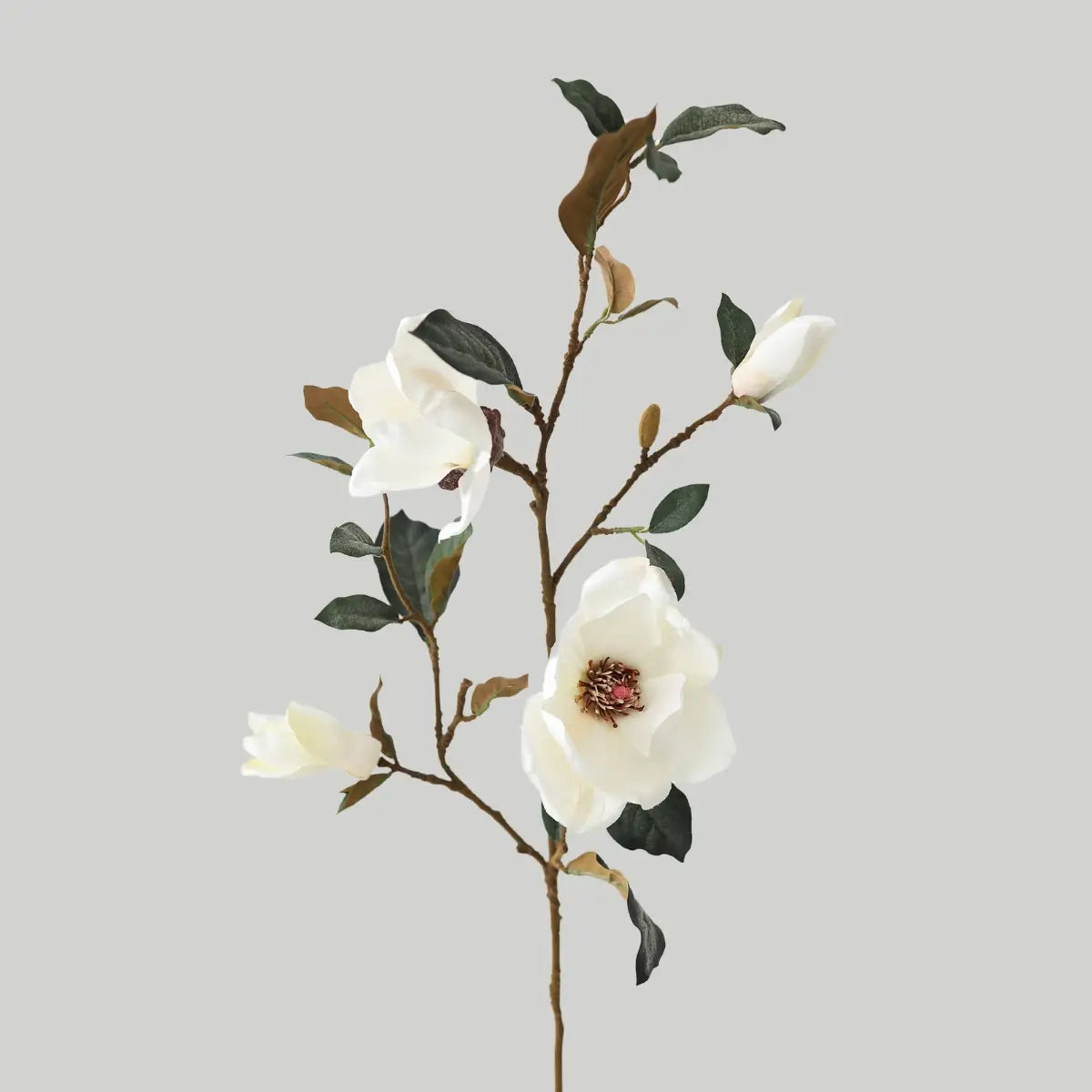 35" Cream Magnolia Flower Branch