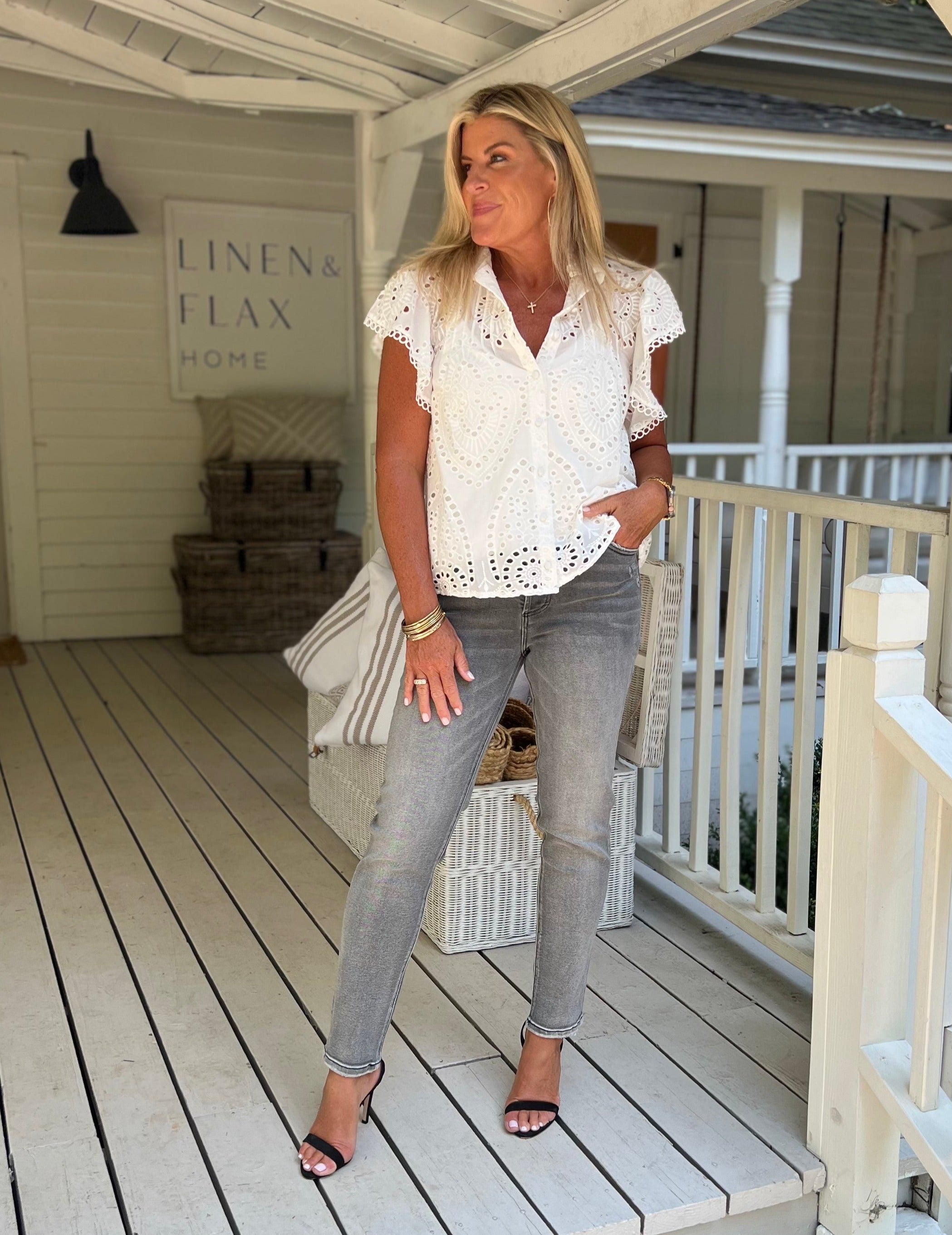 Gabrielle Top-Blanc-Final Sale