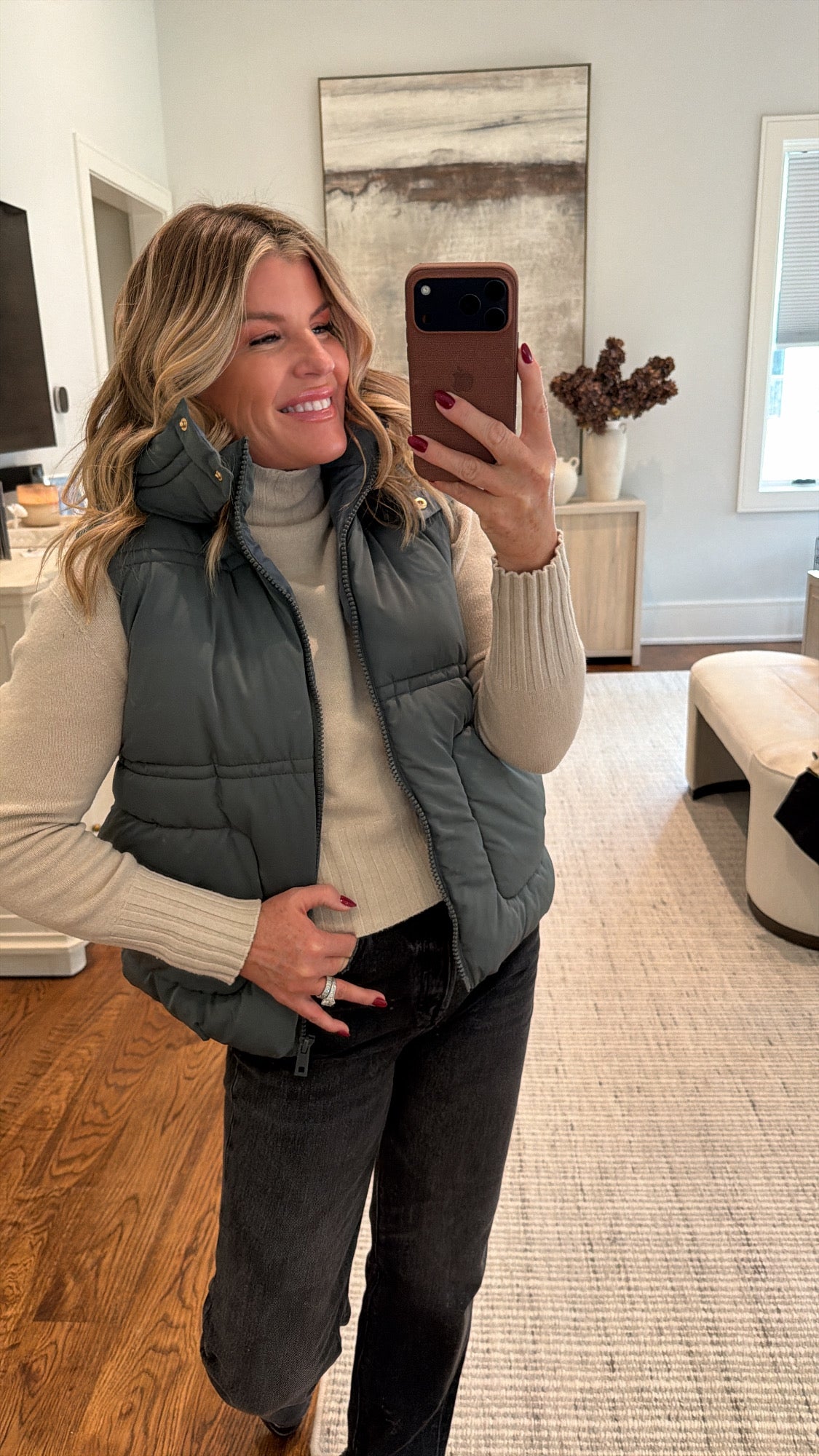 Travis Puffer Vest-Sage