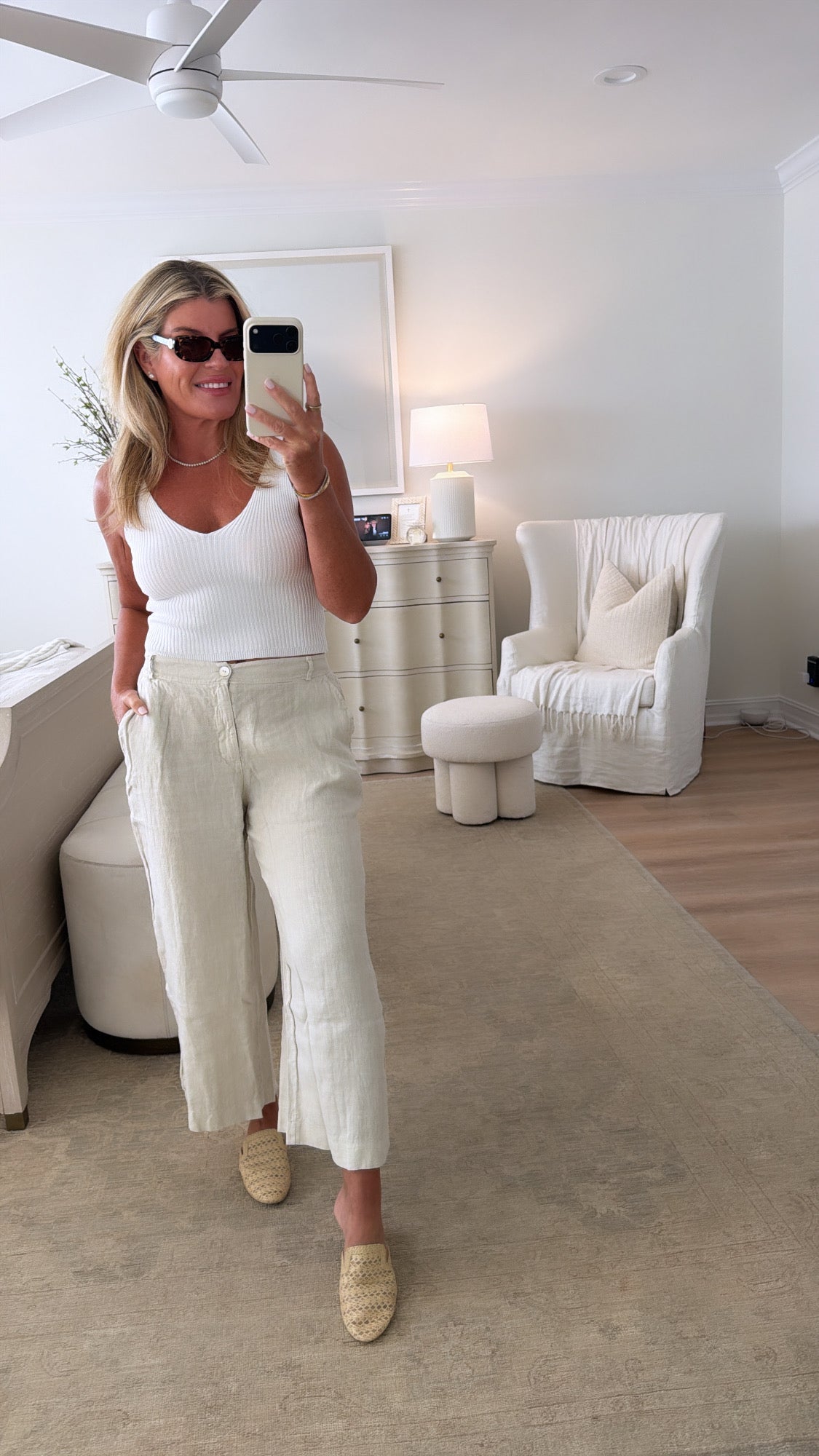 PRESALE: Wide Leg Linen Trouser-Beige