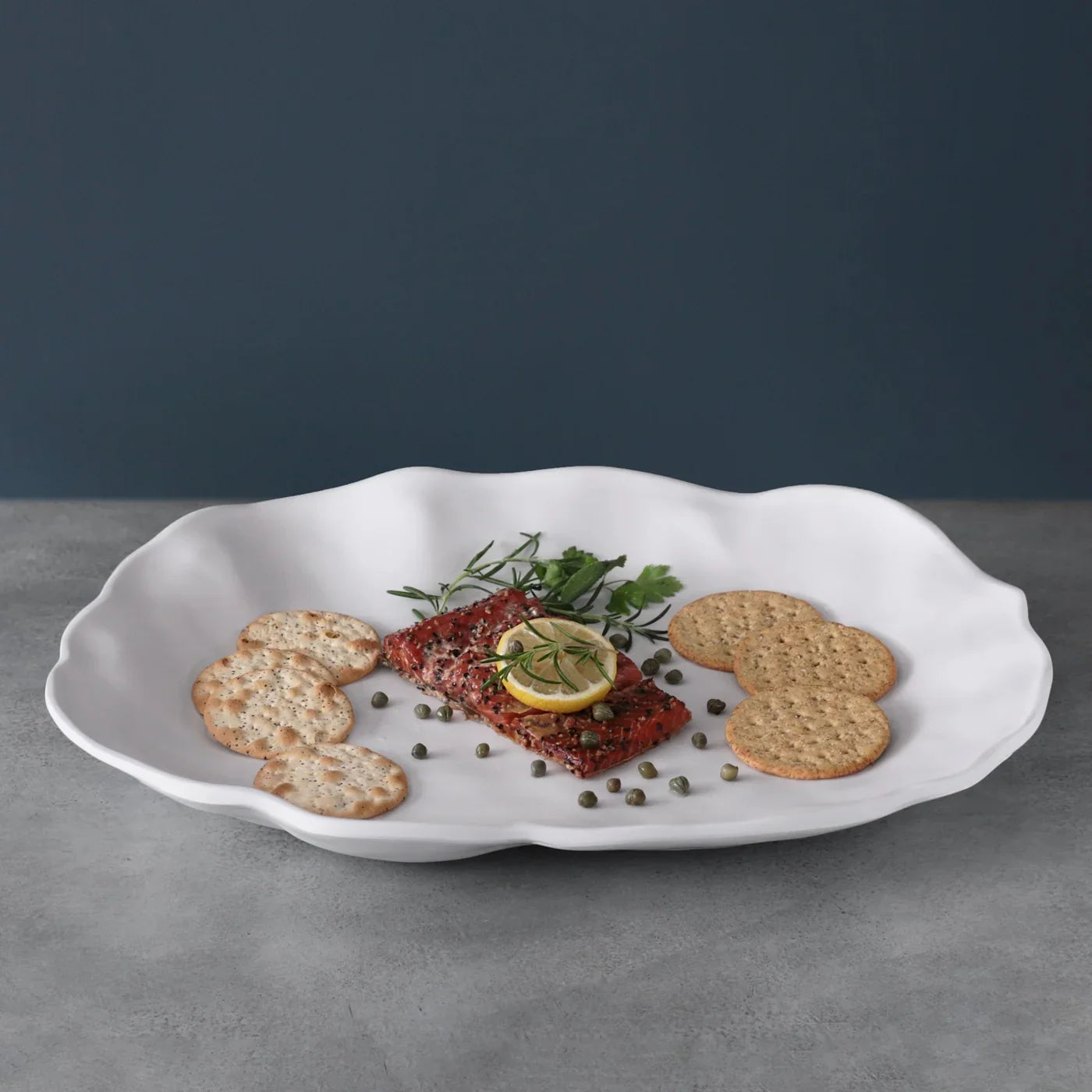 White Melamine Large Oval Platter