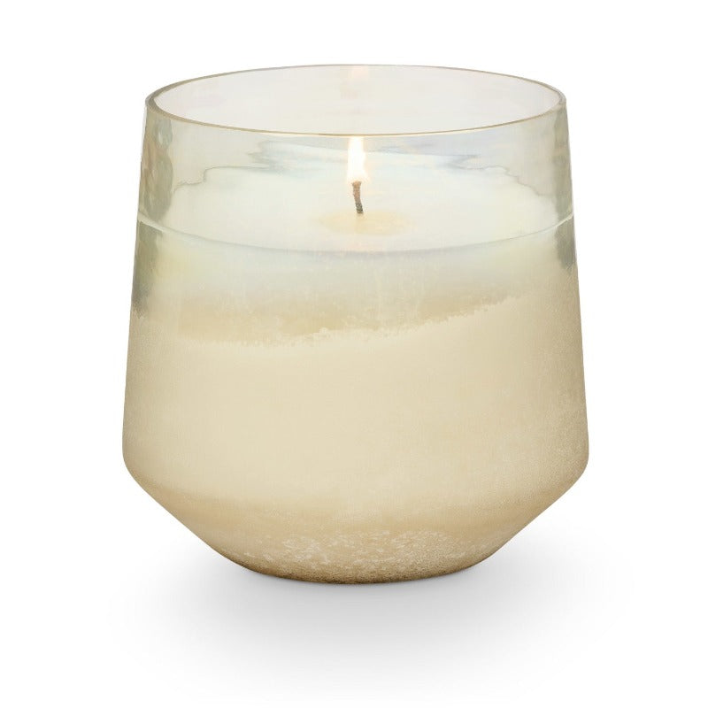 Winter White Baltic Glass Candle