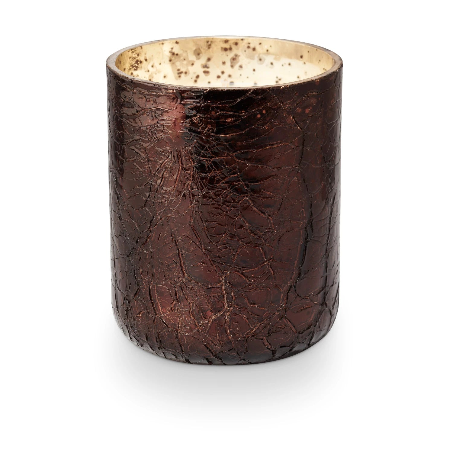Midnight Pumpkin Crackle Glass Candle-Small