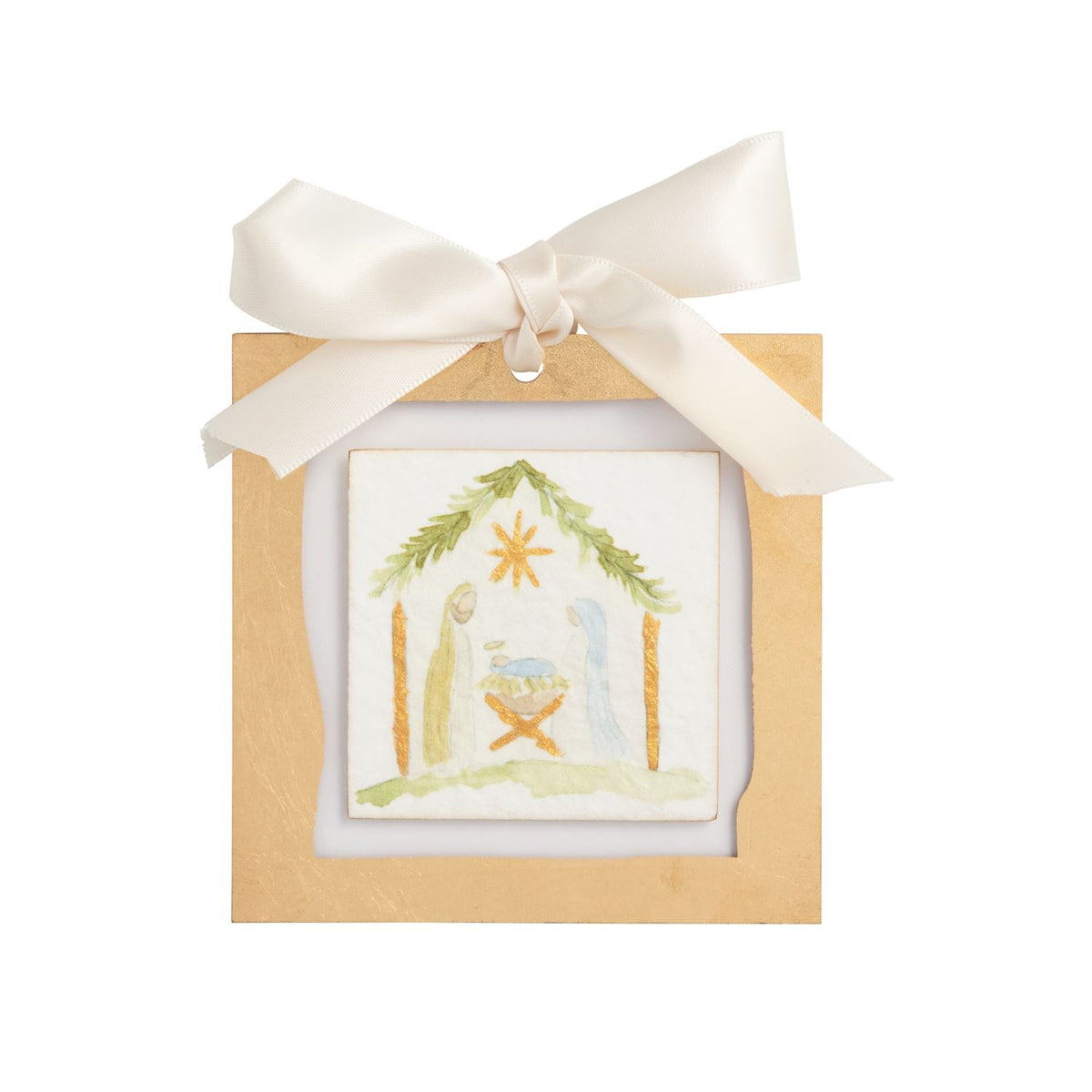 Gold Painted Acrylic Ornaments (4 Styles)