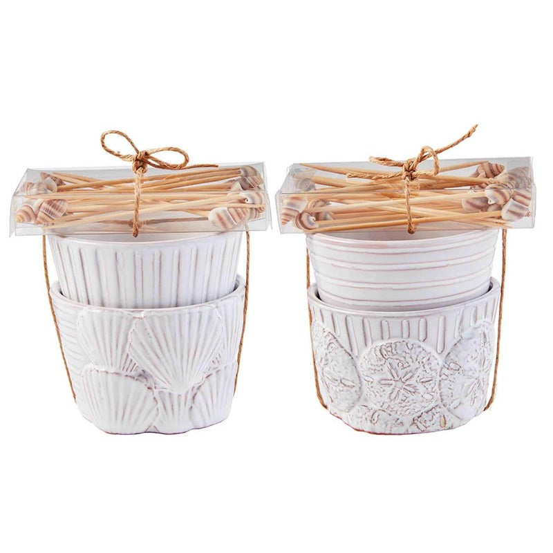 Rosemary Ramekin Set w/ Shell Picks- Set of 2 (2 styles)