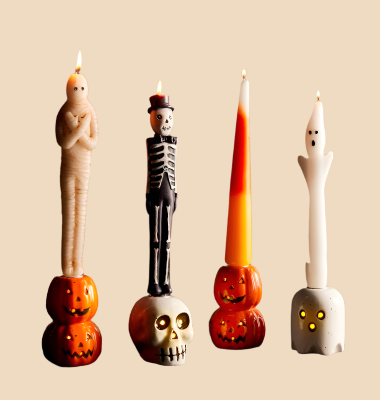 Halloween Taper Candle 10" (4 Styles)