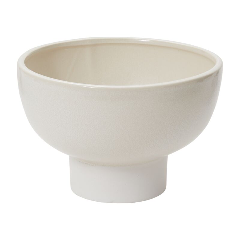 Ceramic Compote Bowl-Beige (2 Sizes)