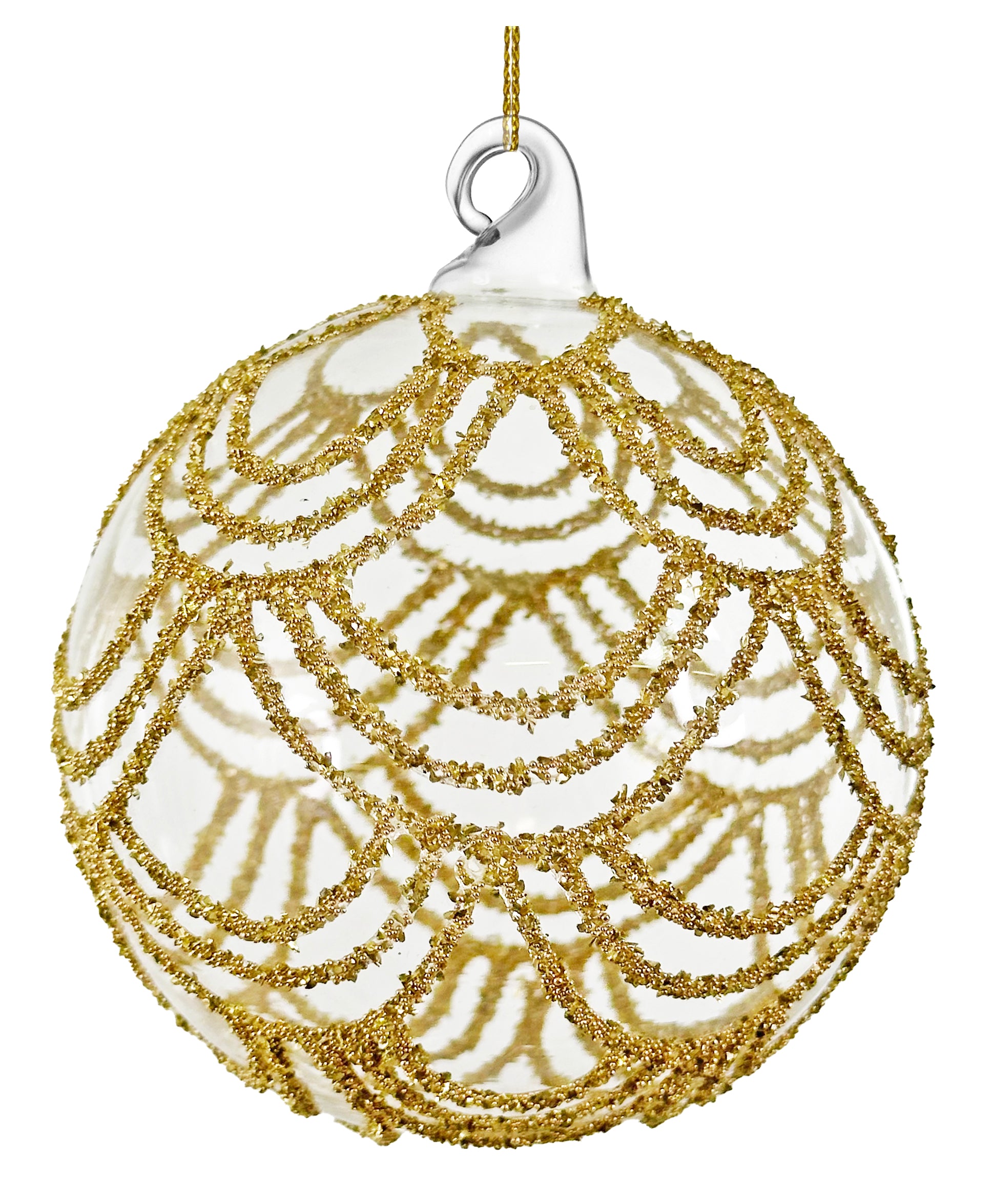 Gold Glitter Garlands Ornament (2 Sizes)