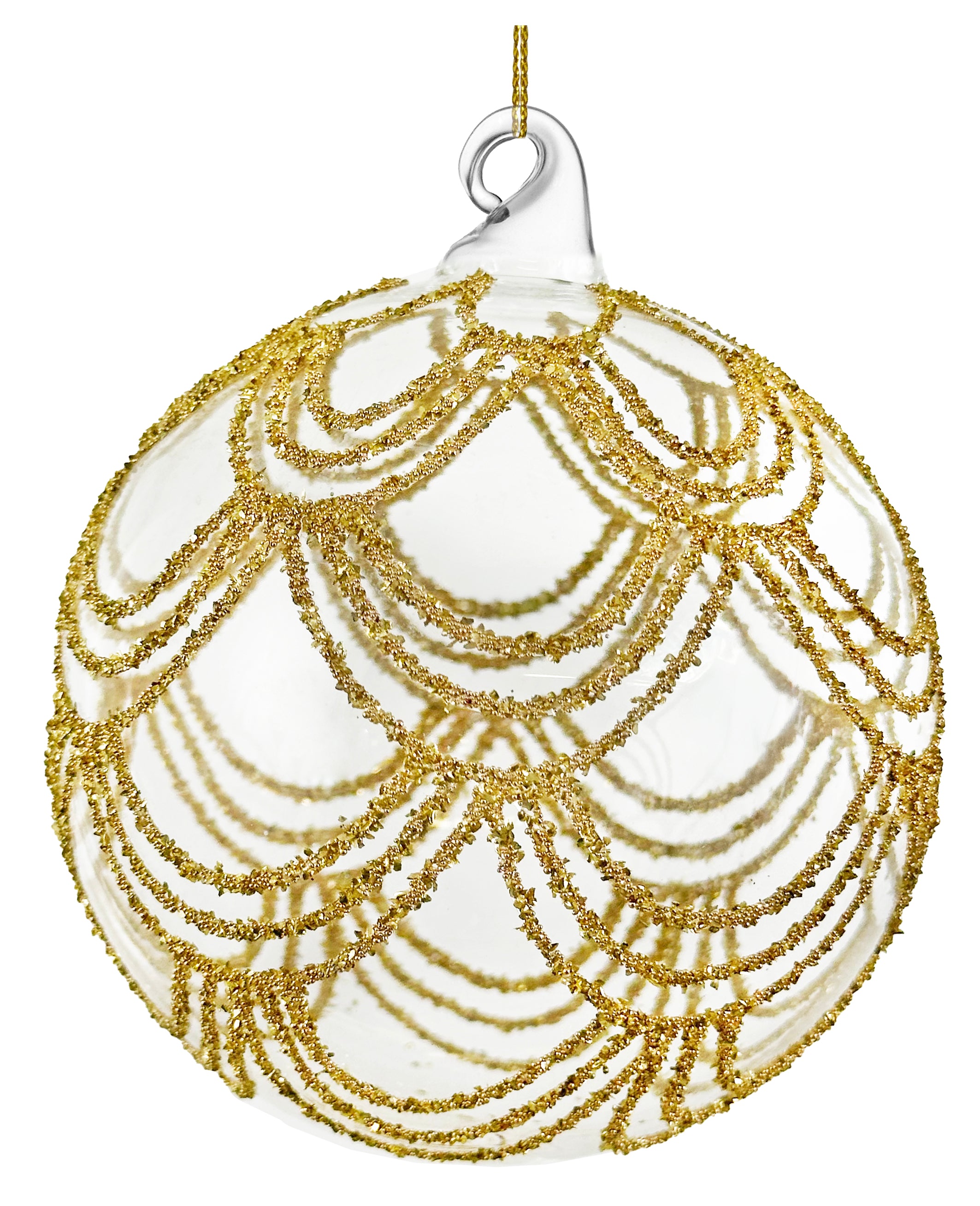 Gold Glitter Garlands Ornament (2 Sizes)
