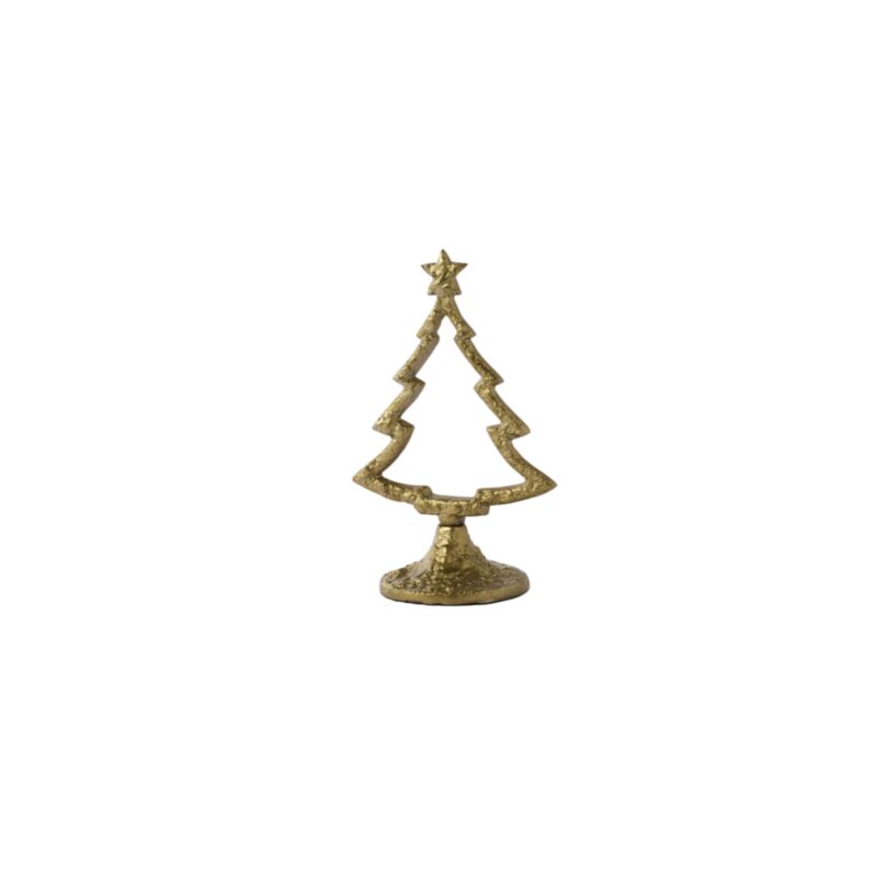 Gold Decorative Tree w/ Star (2 Sizes)