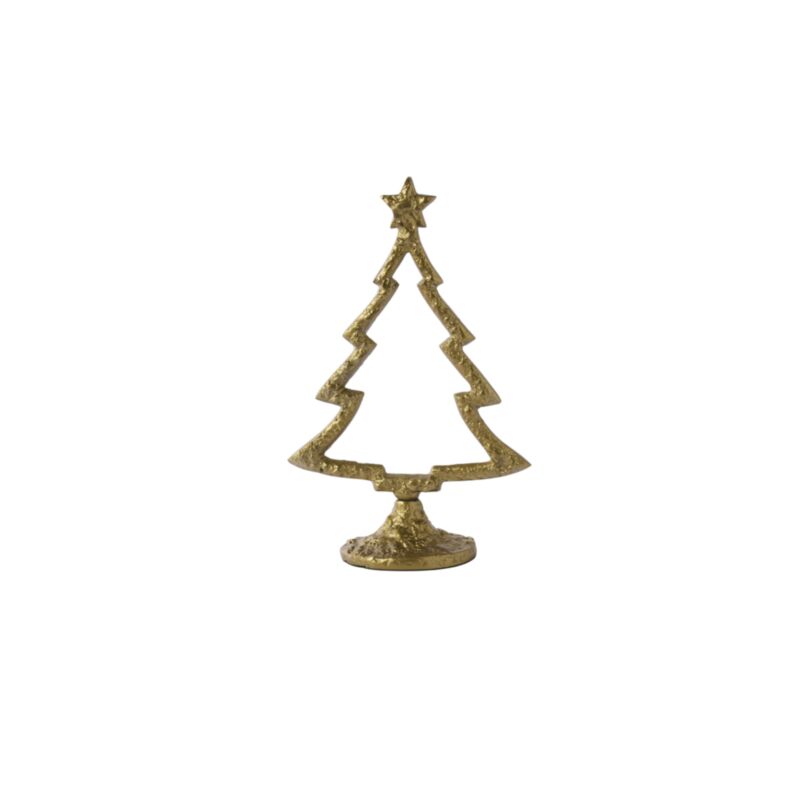 Gold Decorative Tree w/ Star (2 Sizes)