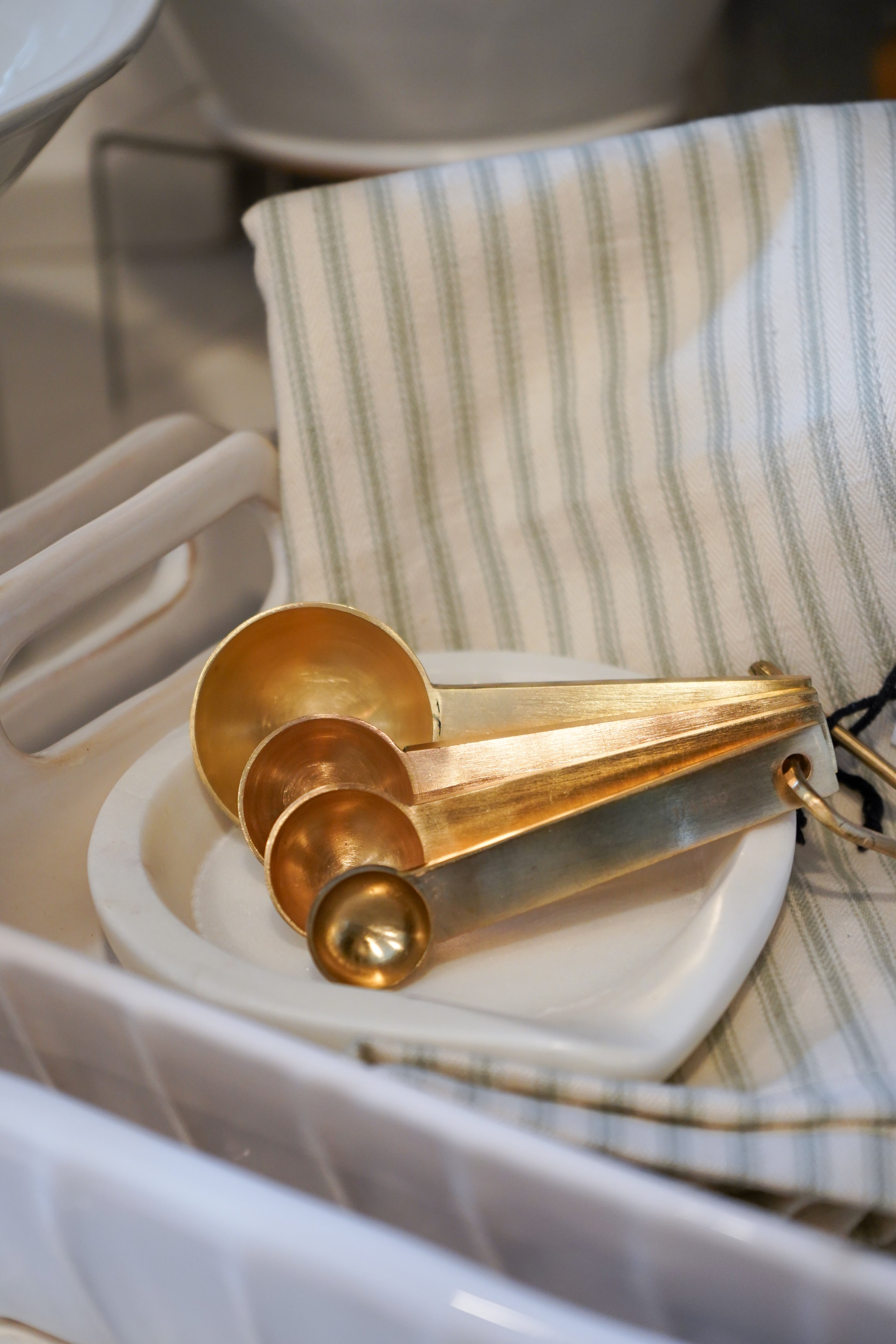 Gold Finish Measuring Spoons (Set of 4)