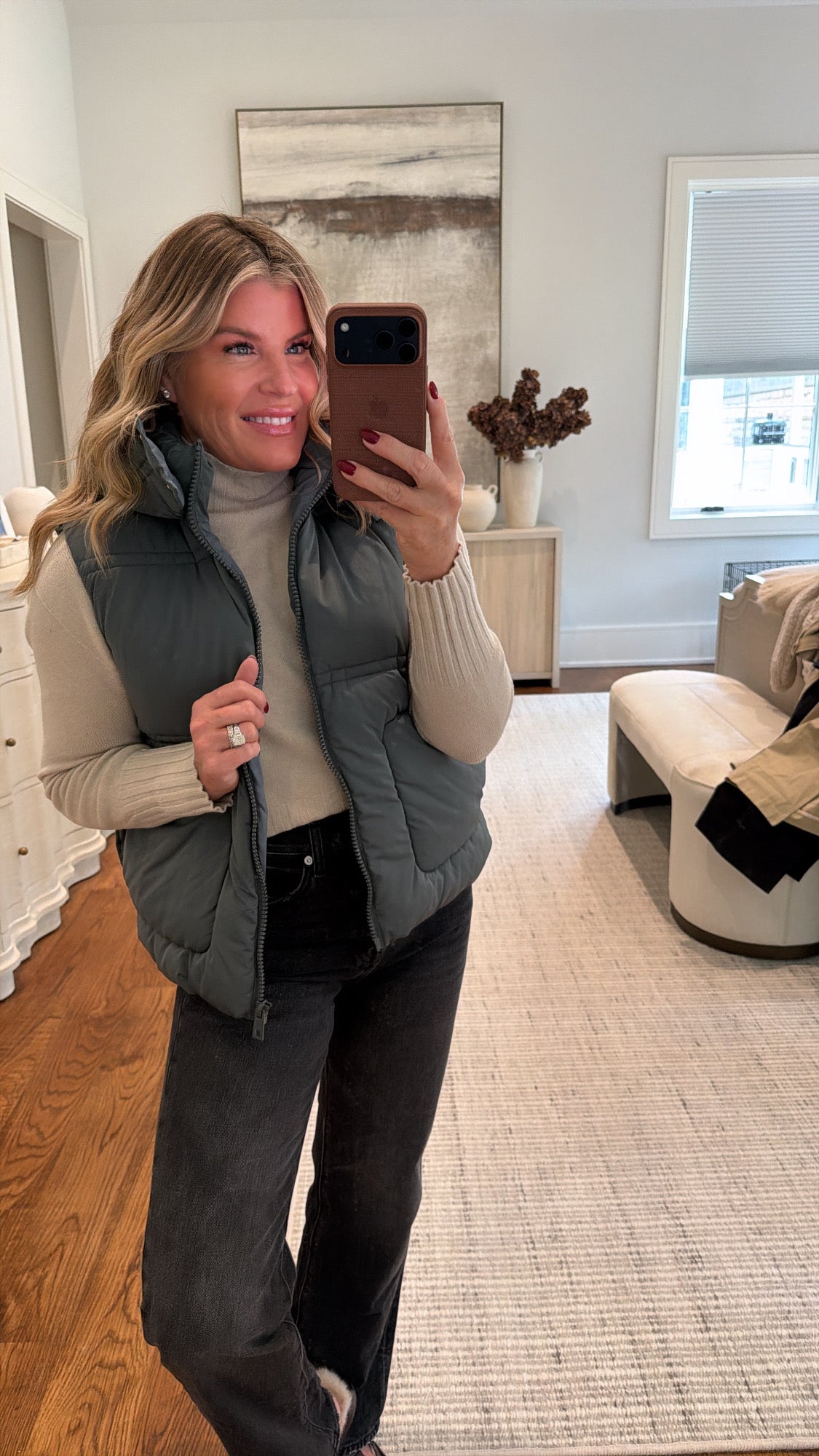 Travis Puffer Vest-Sage