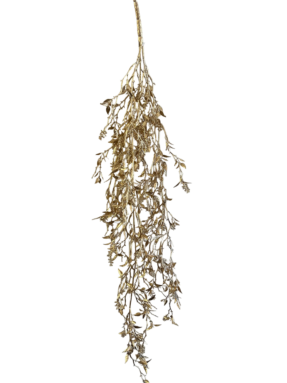 31" Hanging Gold Seed Leaf Spray