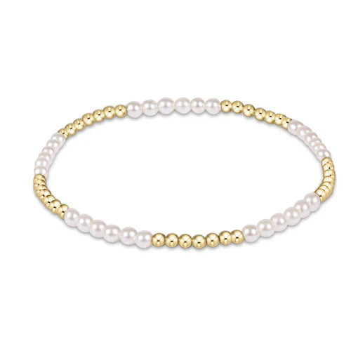 2.5mm Blissful Bracelet-3mm Pearl