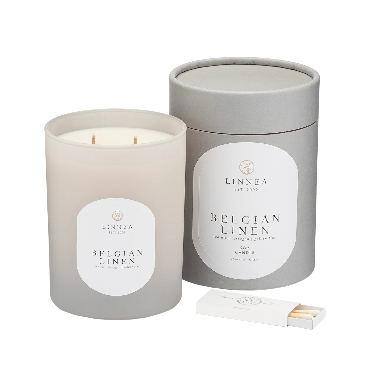 LINNEA Belgian Linen Candle 11oz