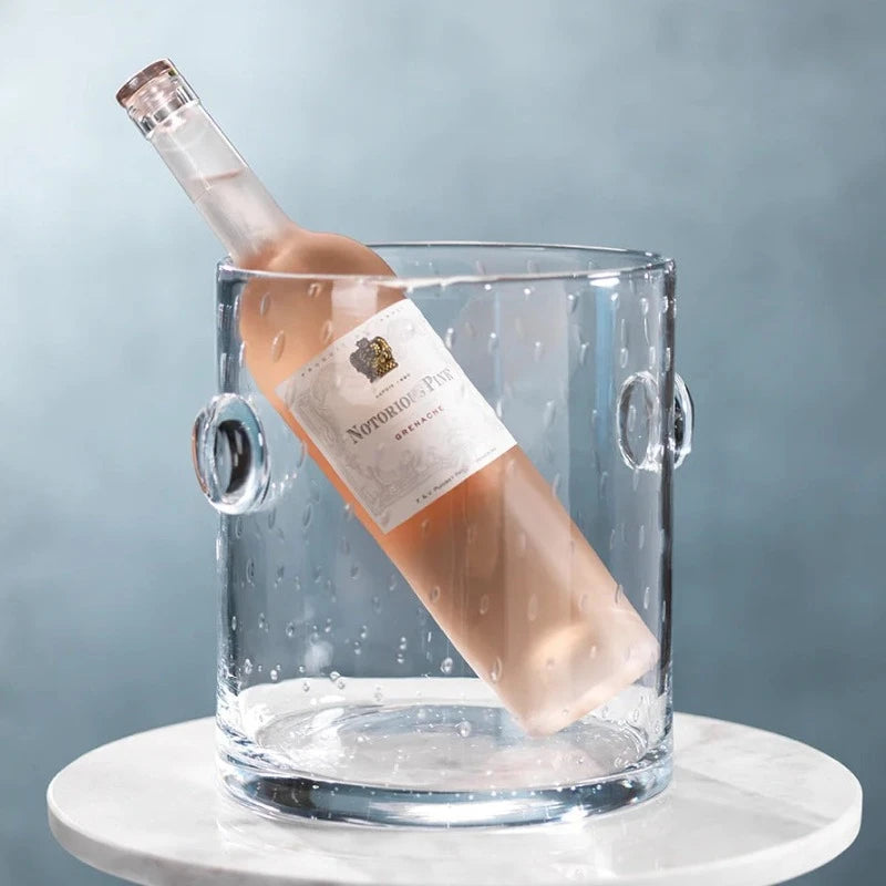 Bubbled Glass Ice Bucket