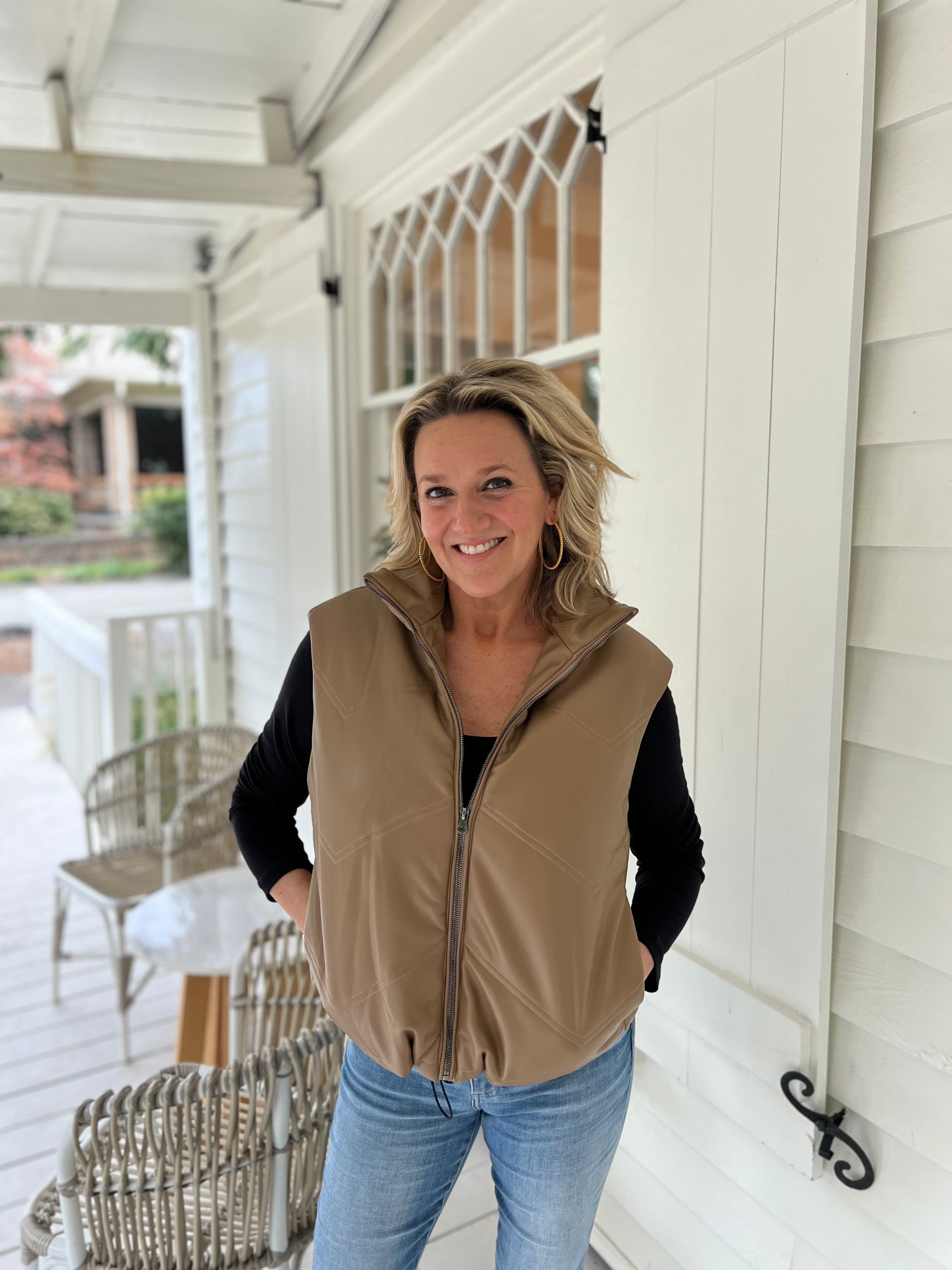 Madison Vest-Camel