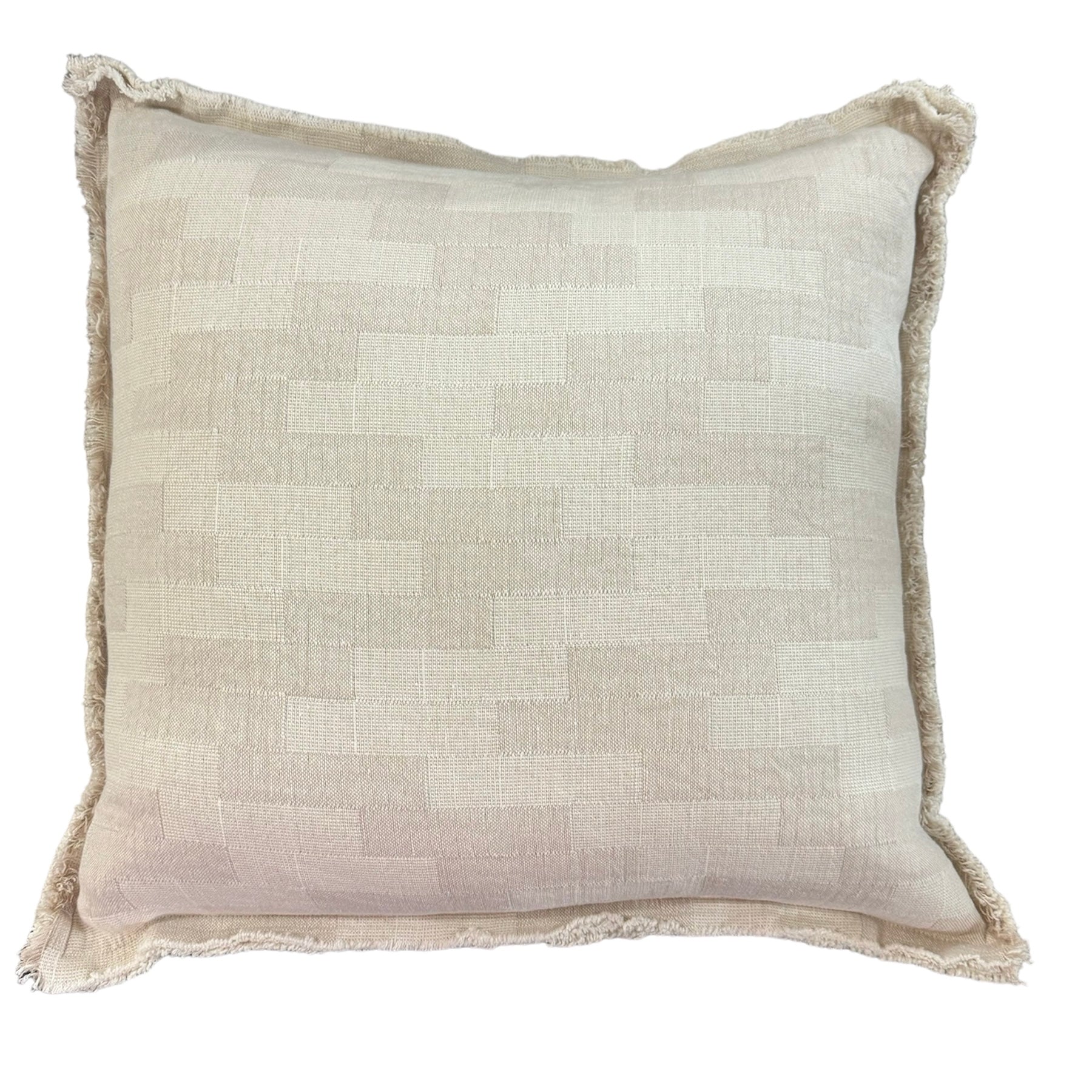 Pieced Together Pillow Creme