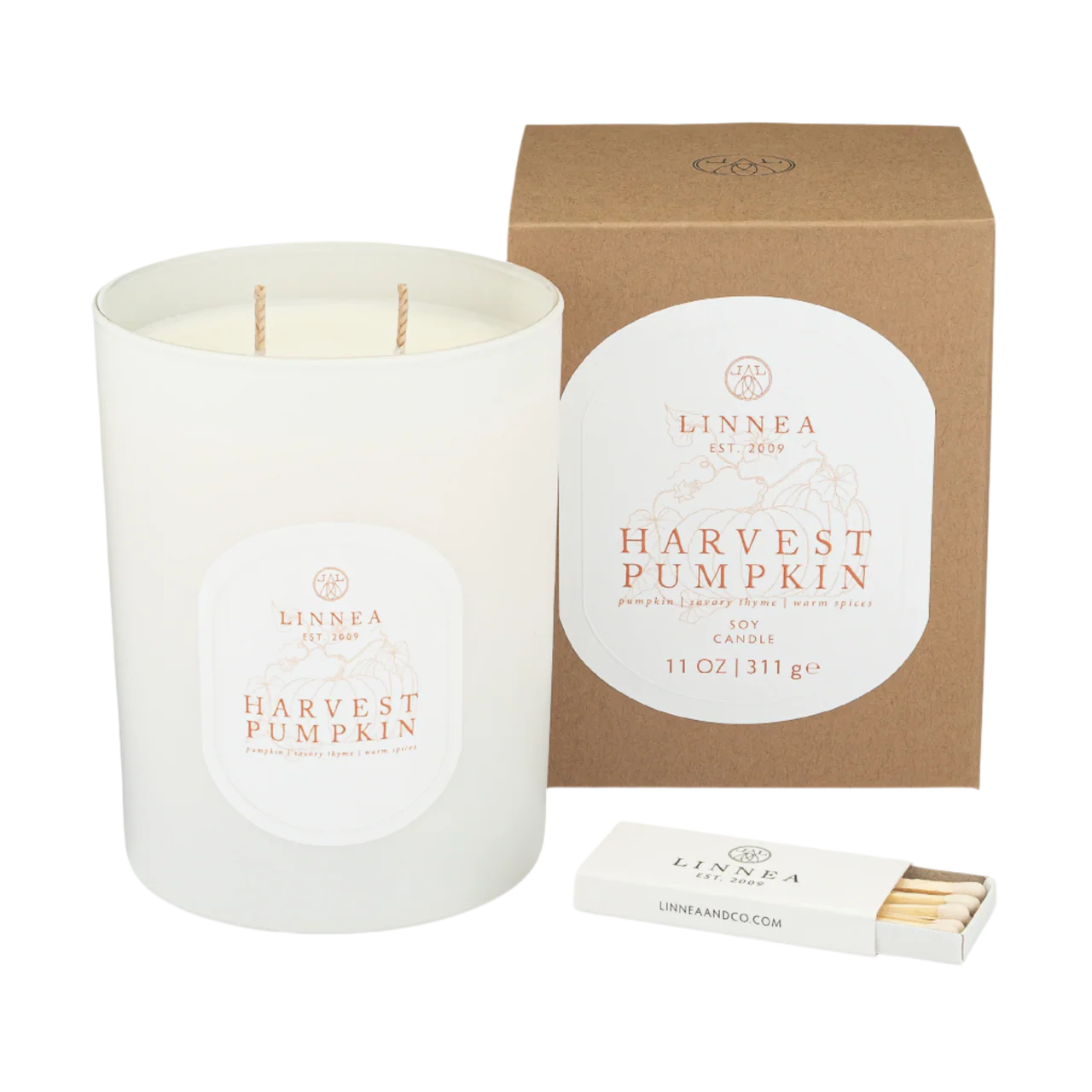 LINNEA Harvest Pumpkin Candle 11oz