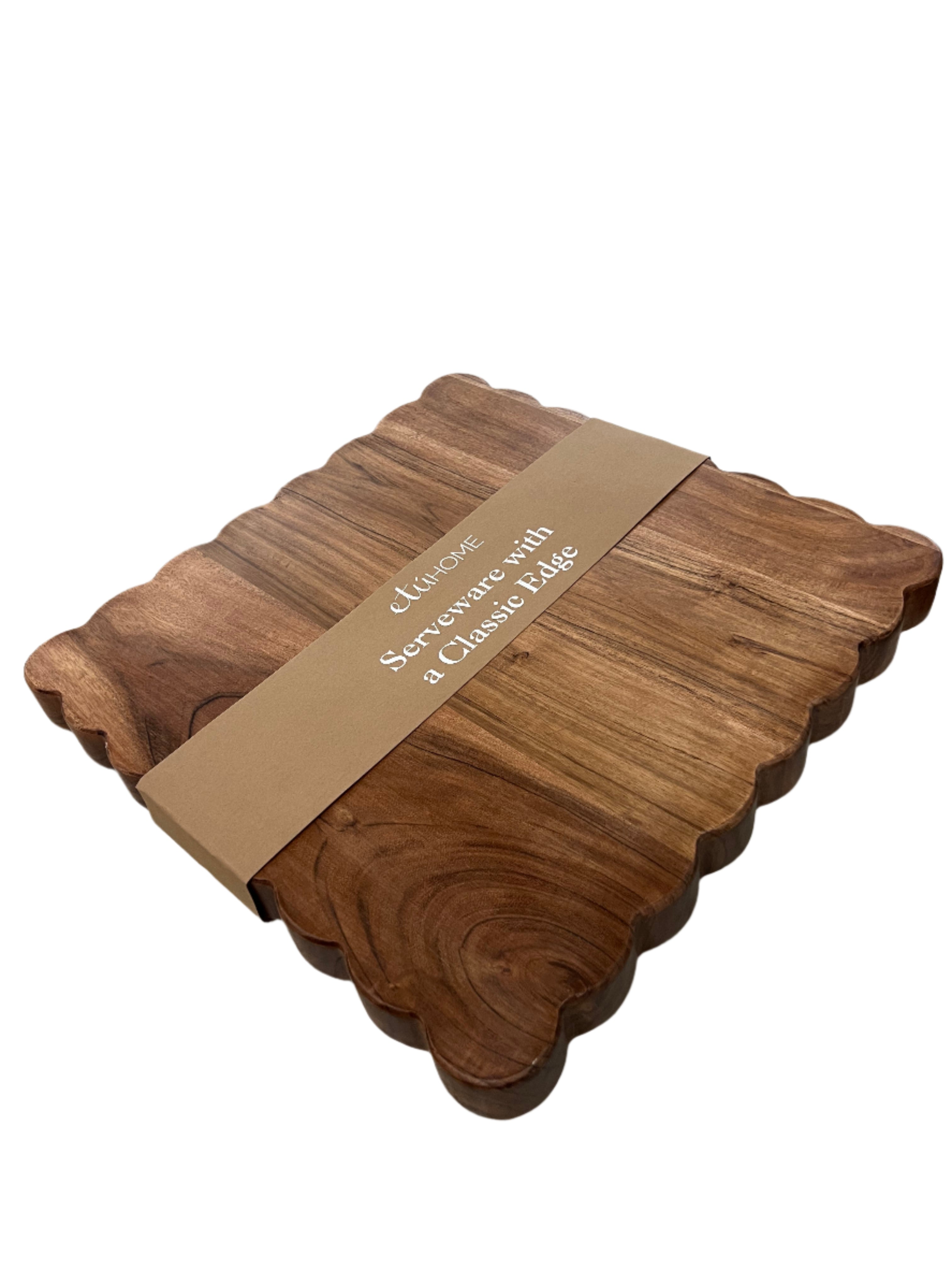 Large Square Scalloped Board