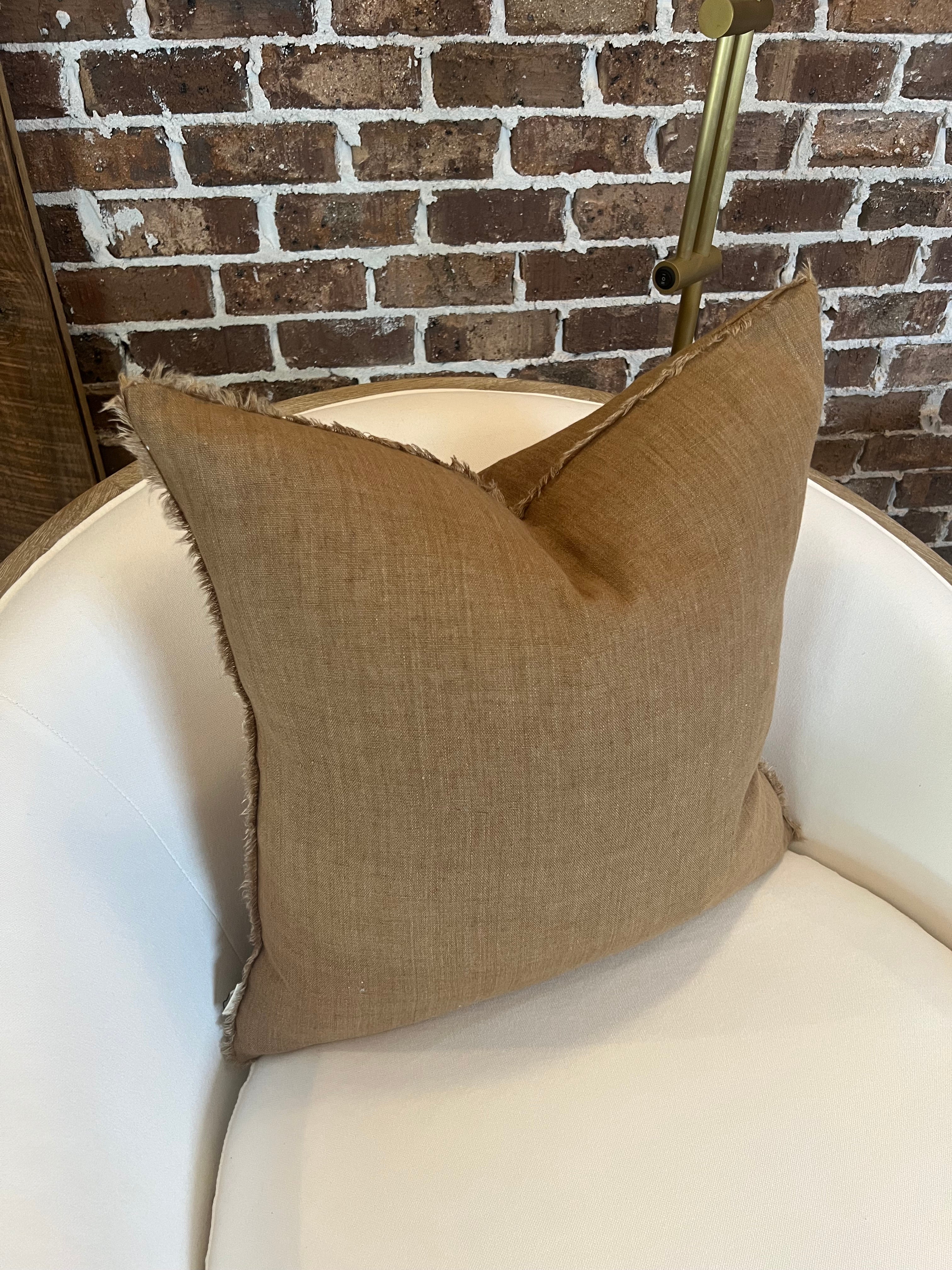 20x20 Tawny Linen Pillow