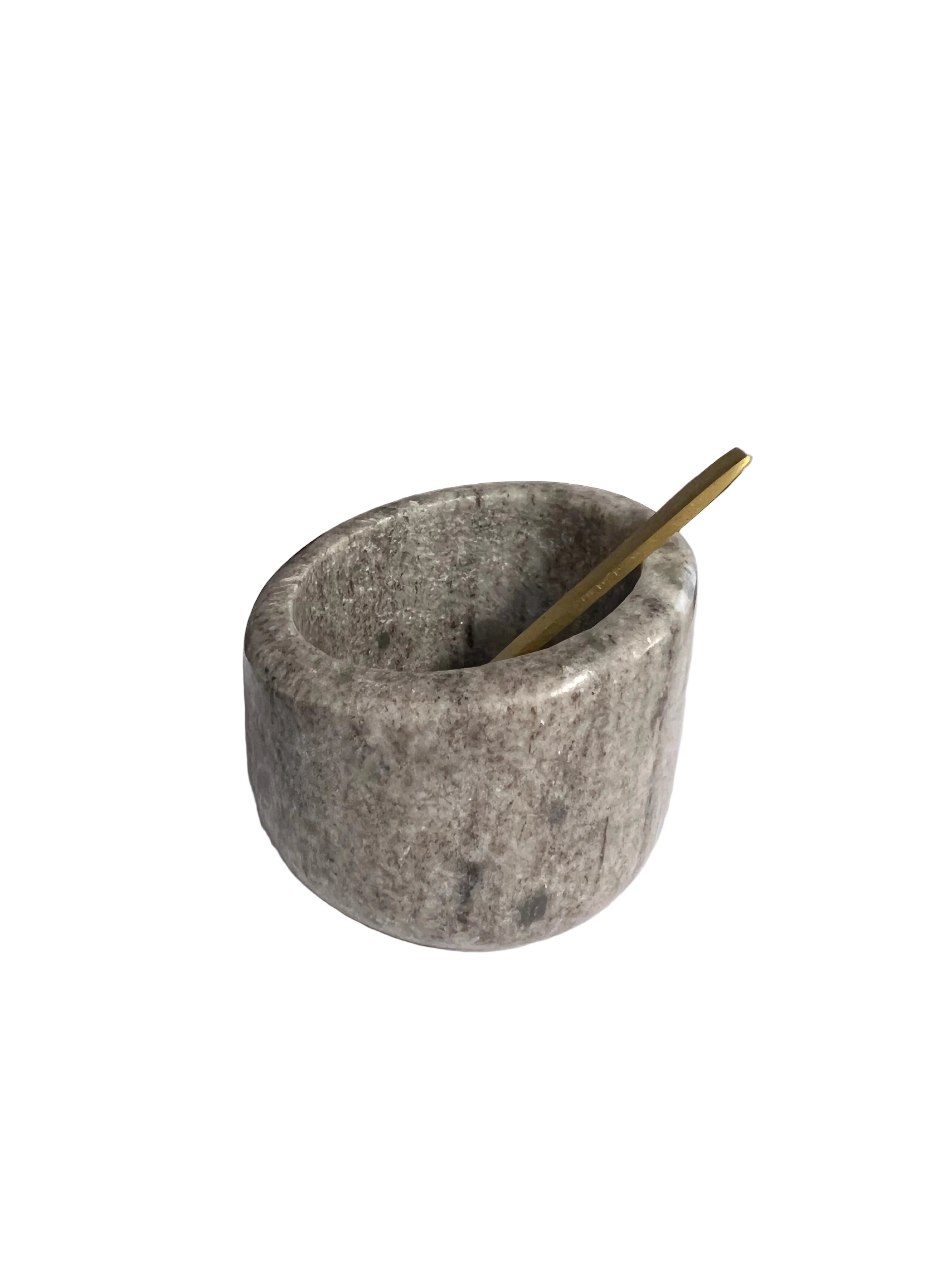 Marble Salt Cellar w/ Spoon (2 Colors)