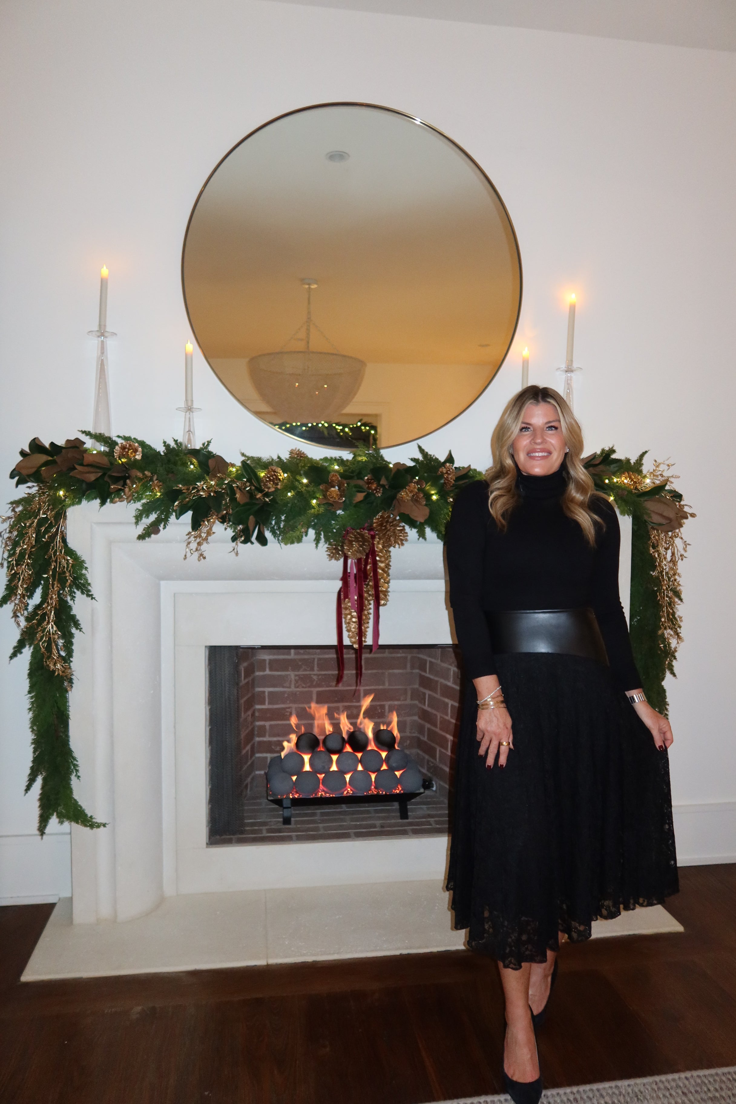 Camille Lace Skirt-Black