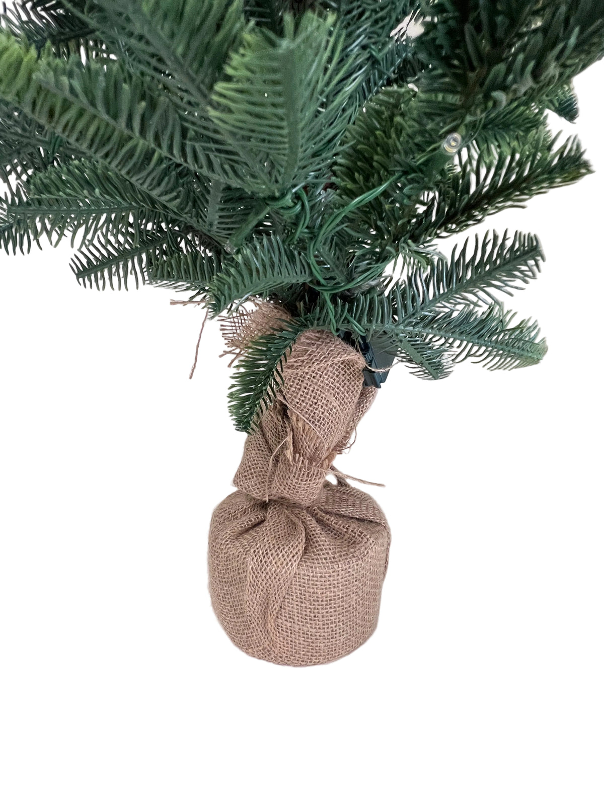 3ft Pre-Lit Pine Tree w/ Burlap Base