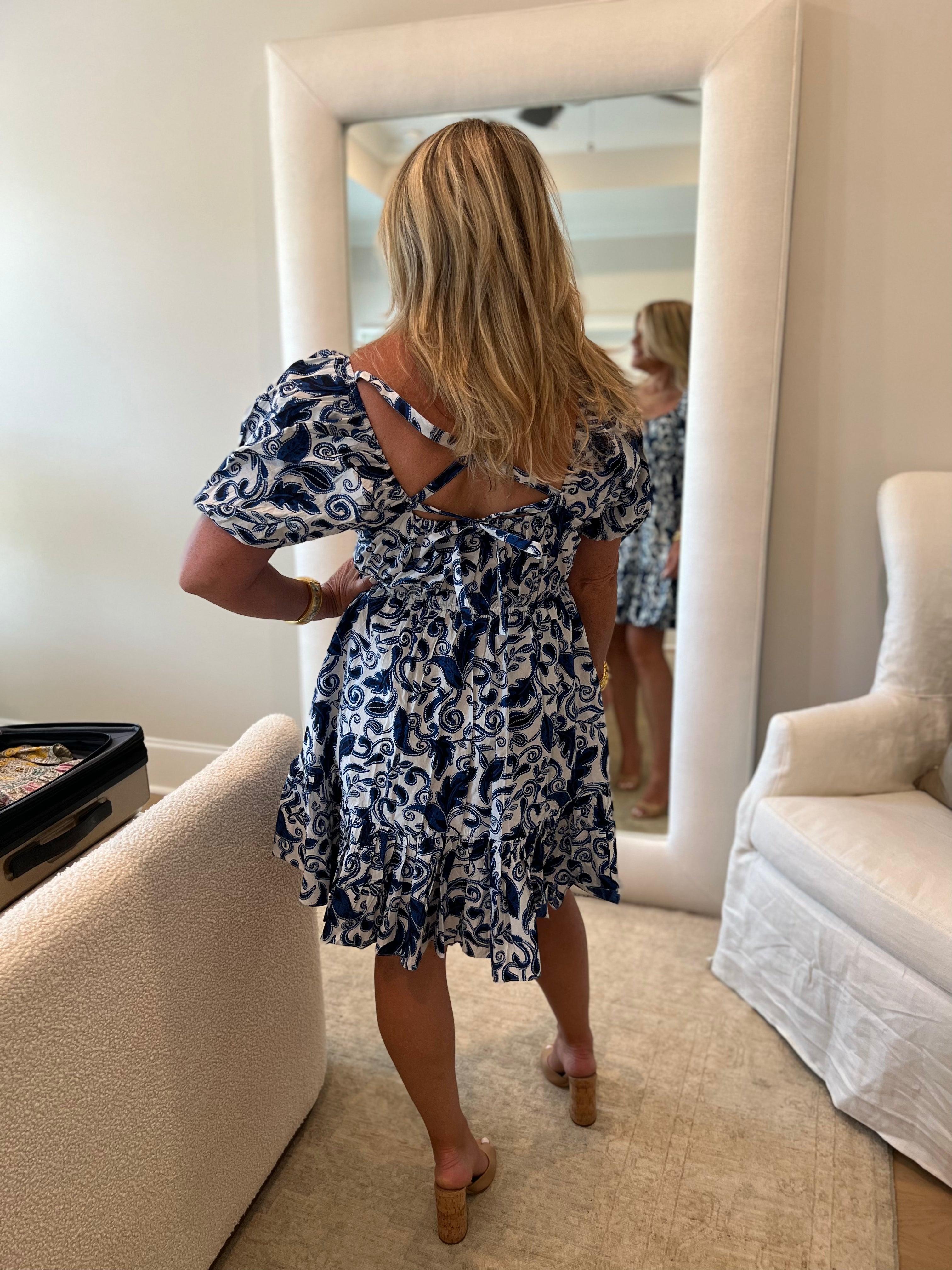 Bea Mini Dress-Blue