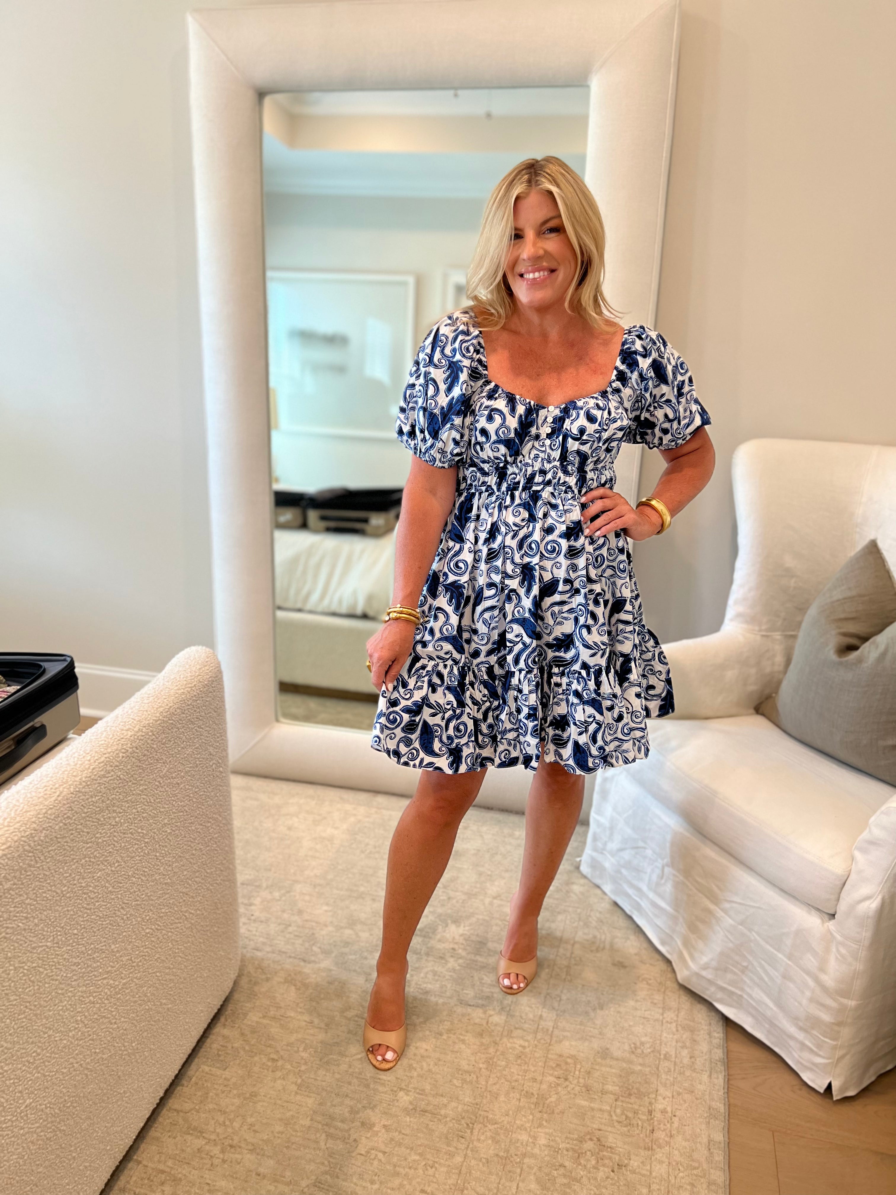 Bea Mini Dress-Blue