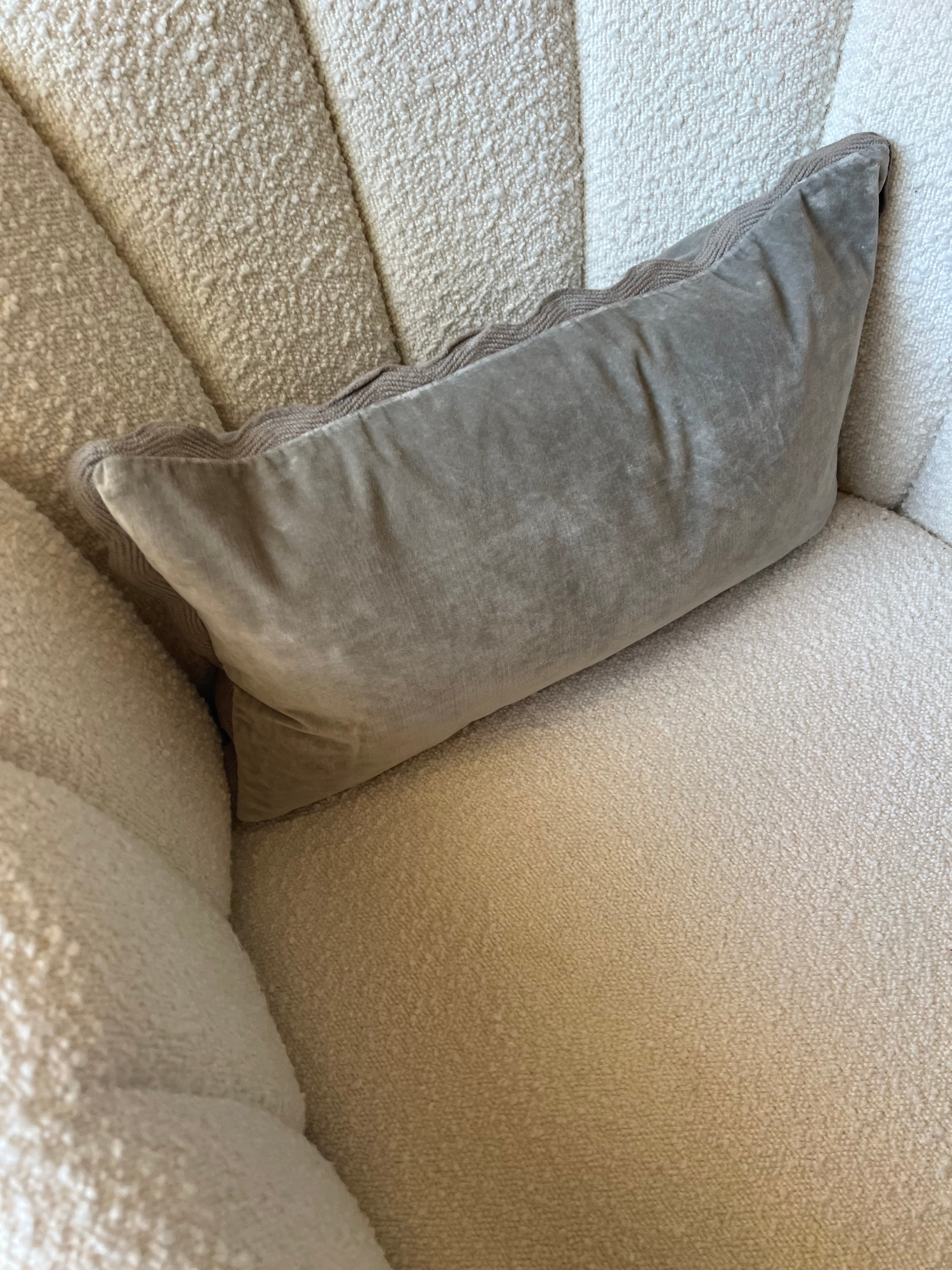 21x12 Velvet Scalloped Pillow-Sage