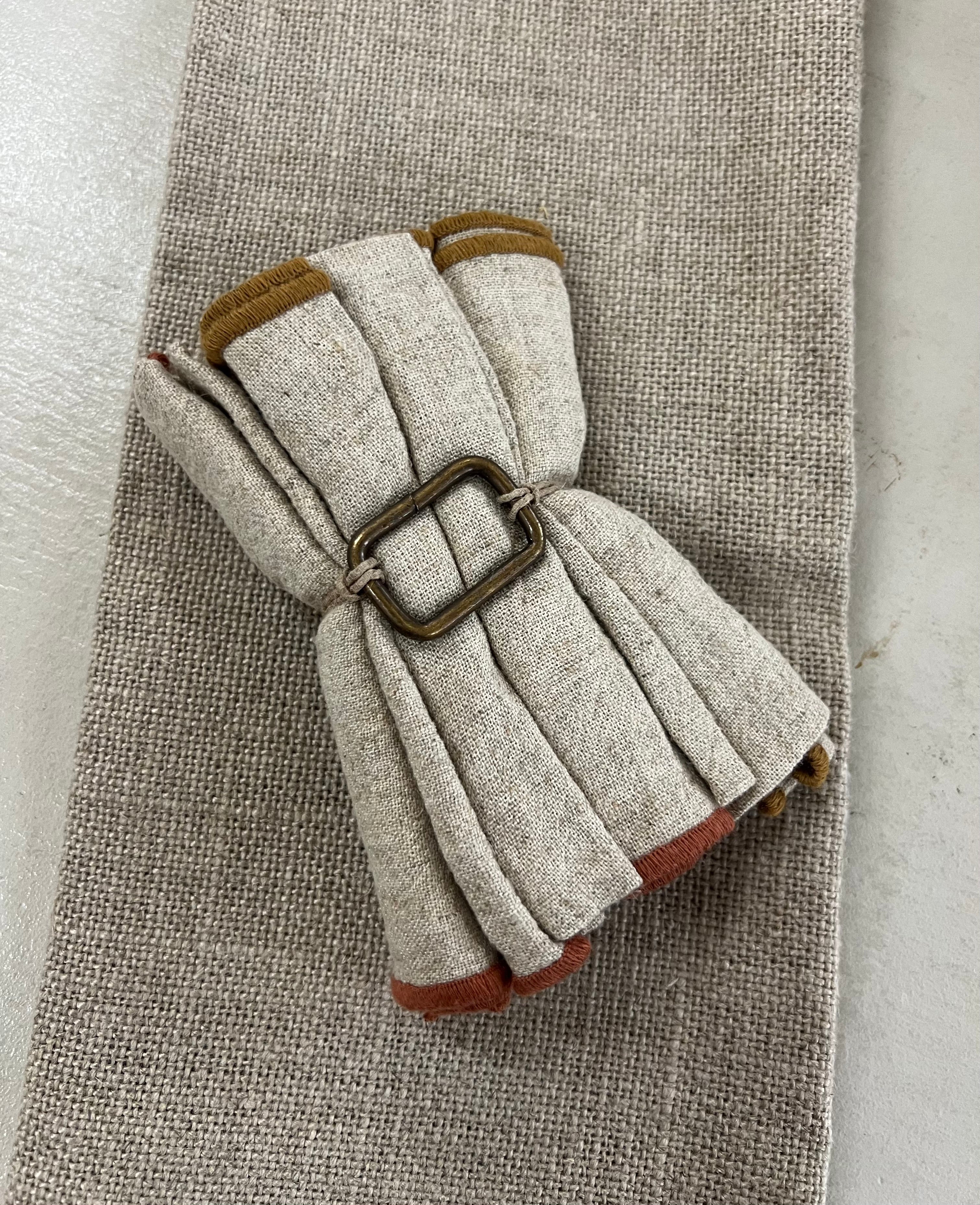 10" Linen Cocktail Napkins w/ Stitched Edge