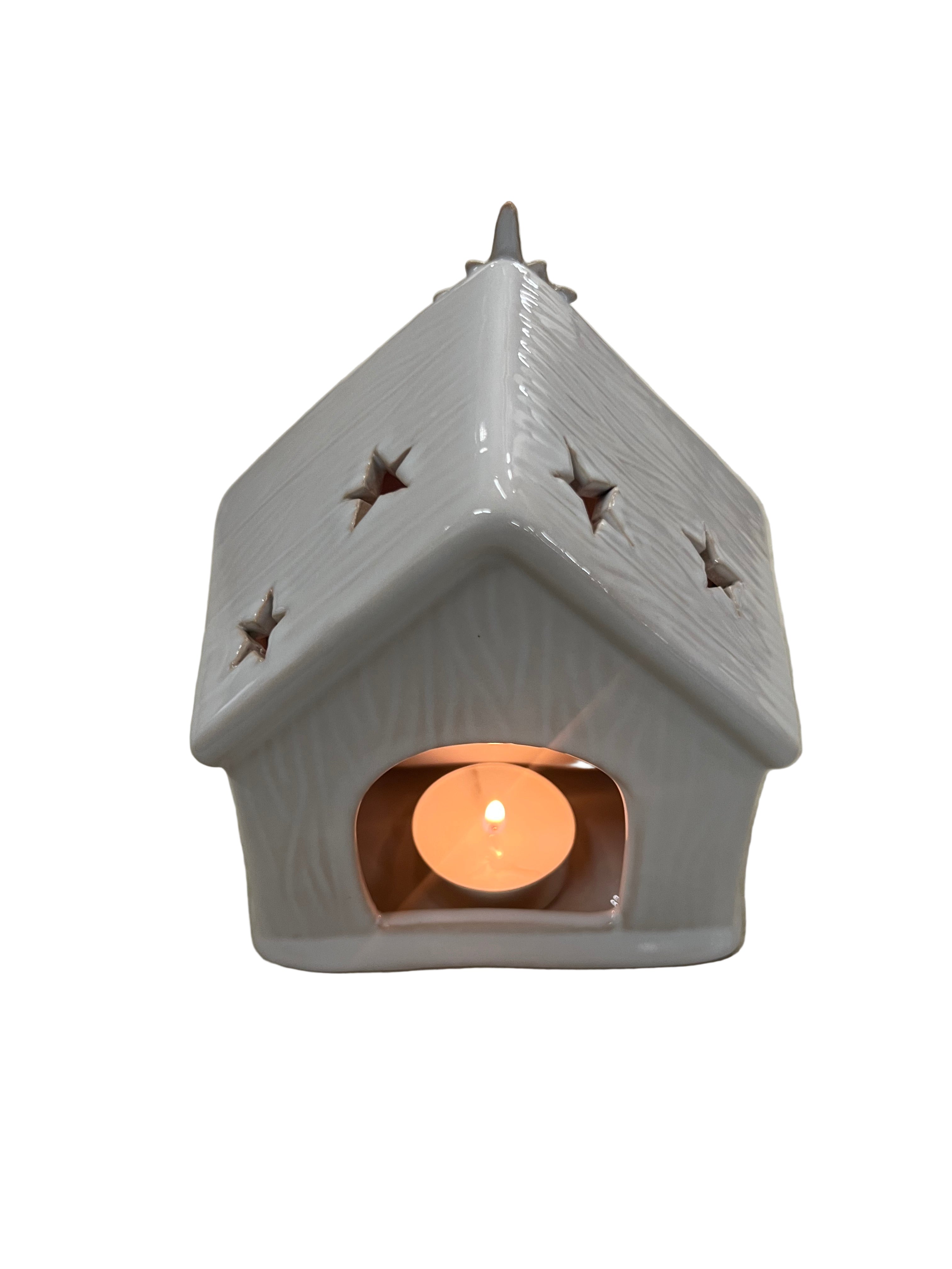 Stoneware Nativity w/ Tealight Holder