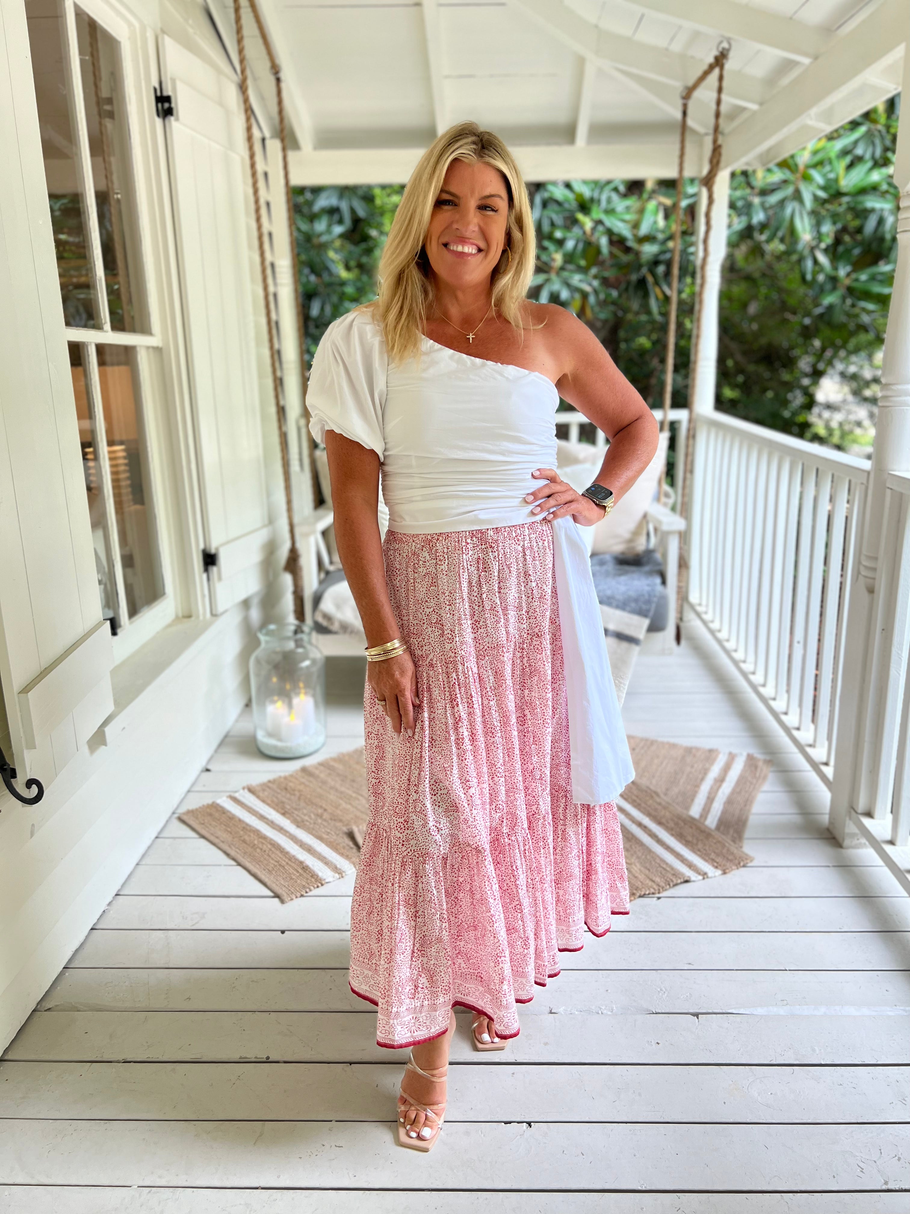 Uma Midi Skirt-Paisley