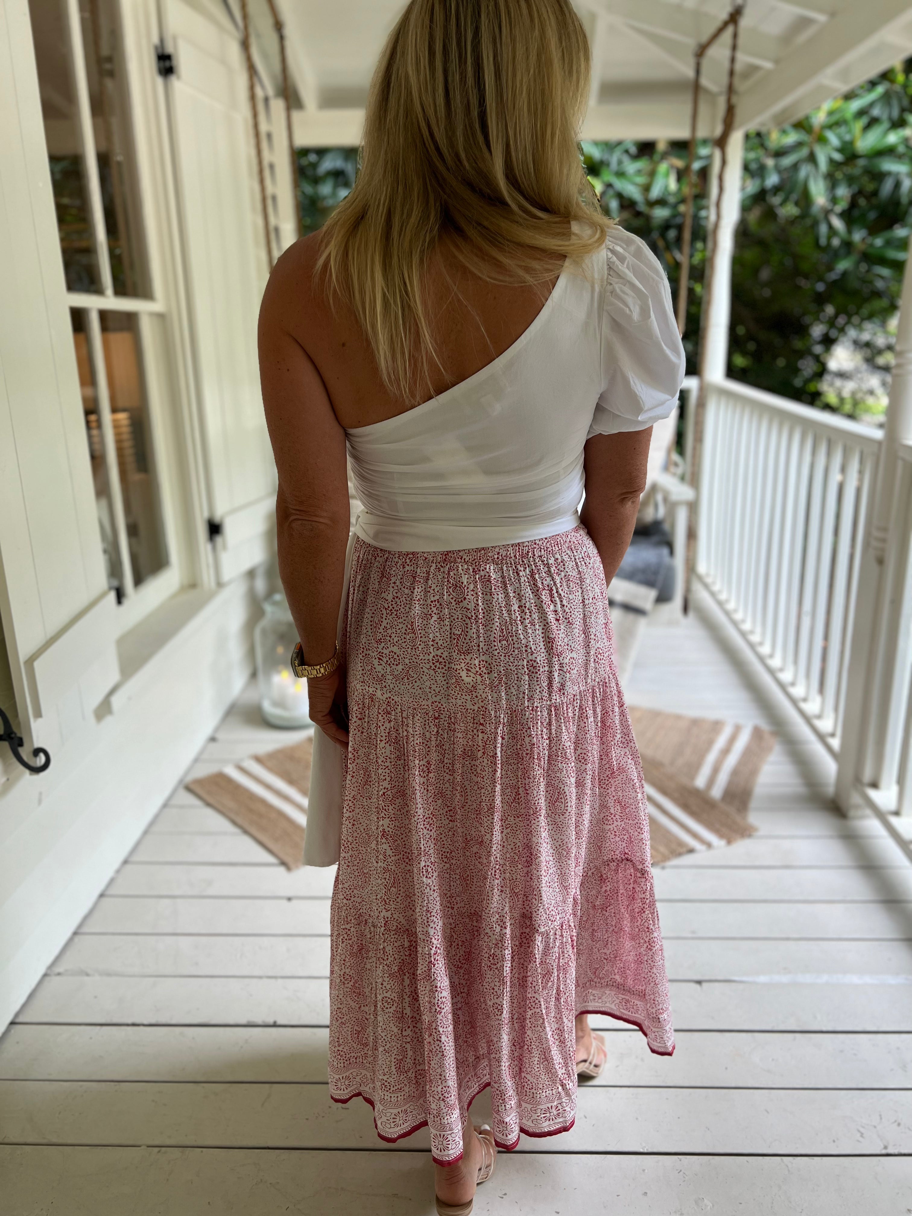 Uma Midi Skirt-Paisley