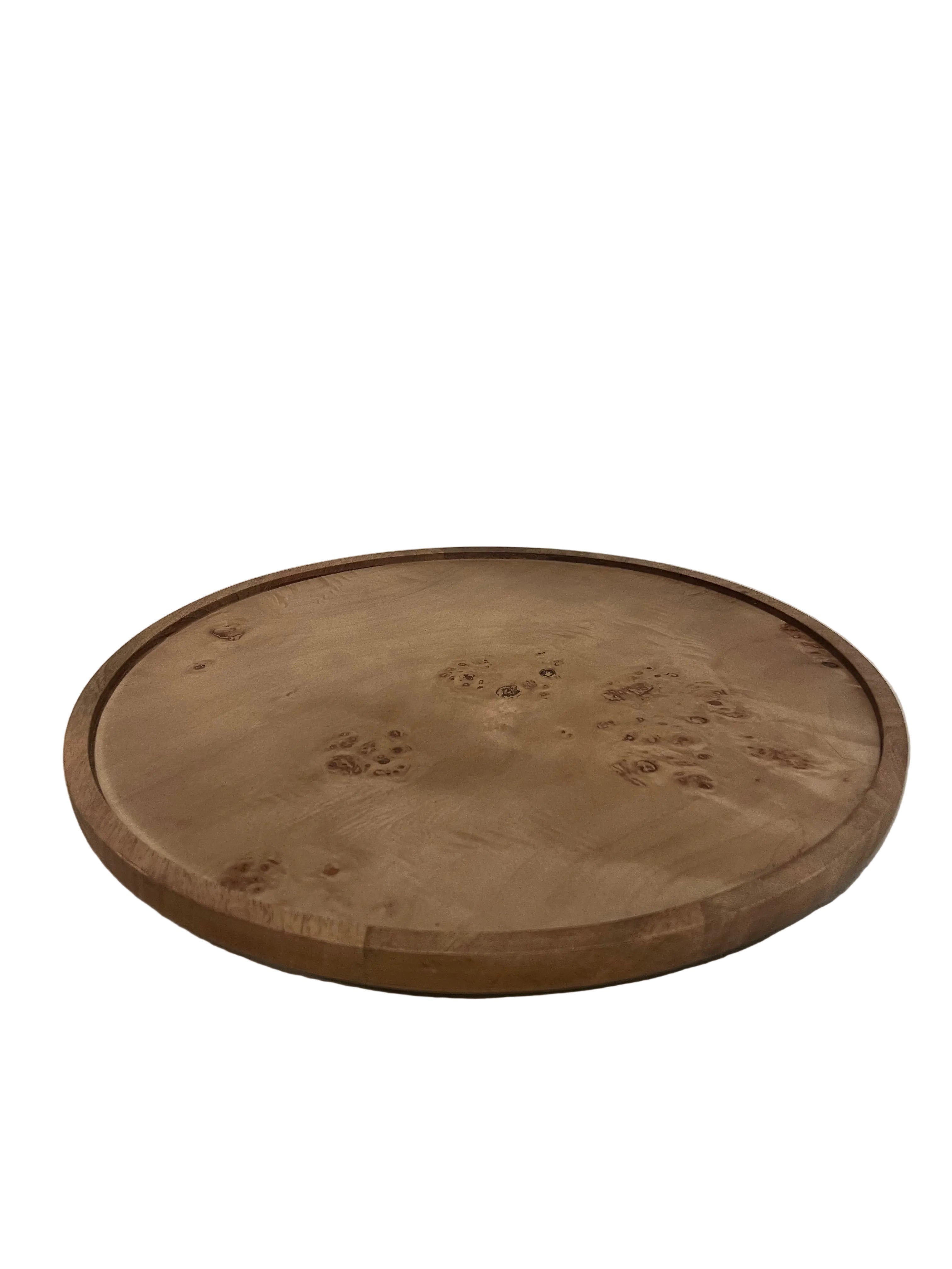 16" Burl Wood Lazy Susan