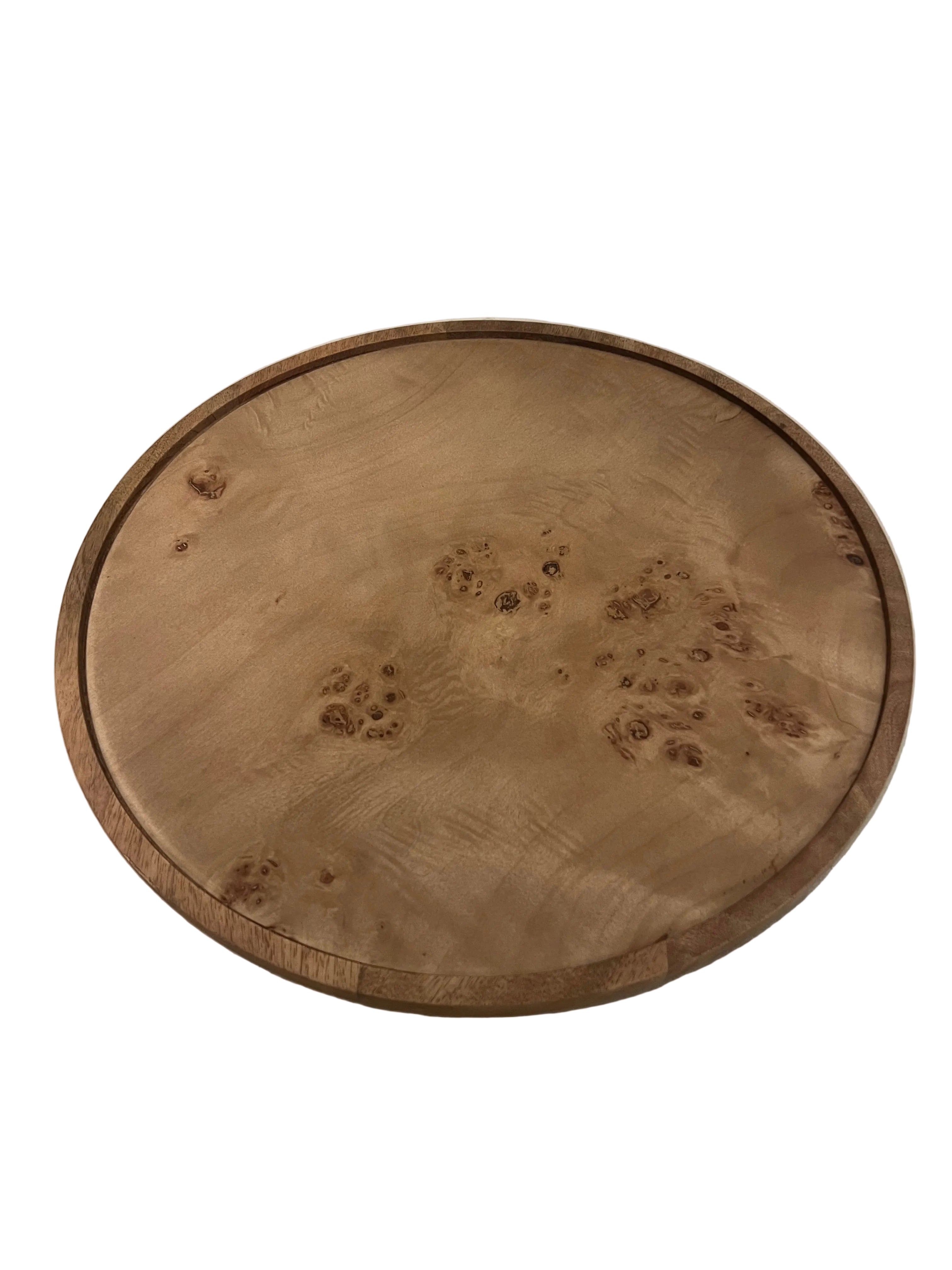 16" Burl Wood Lazy Susan
