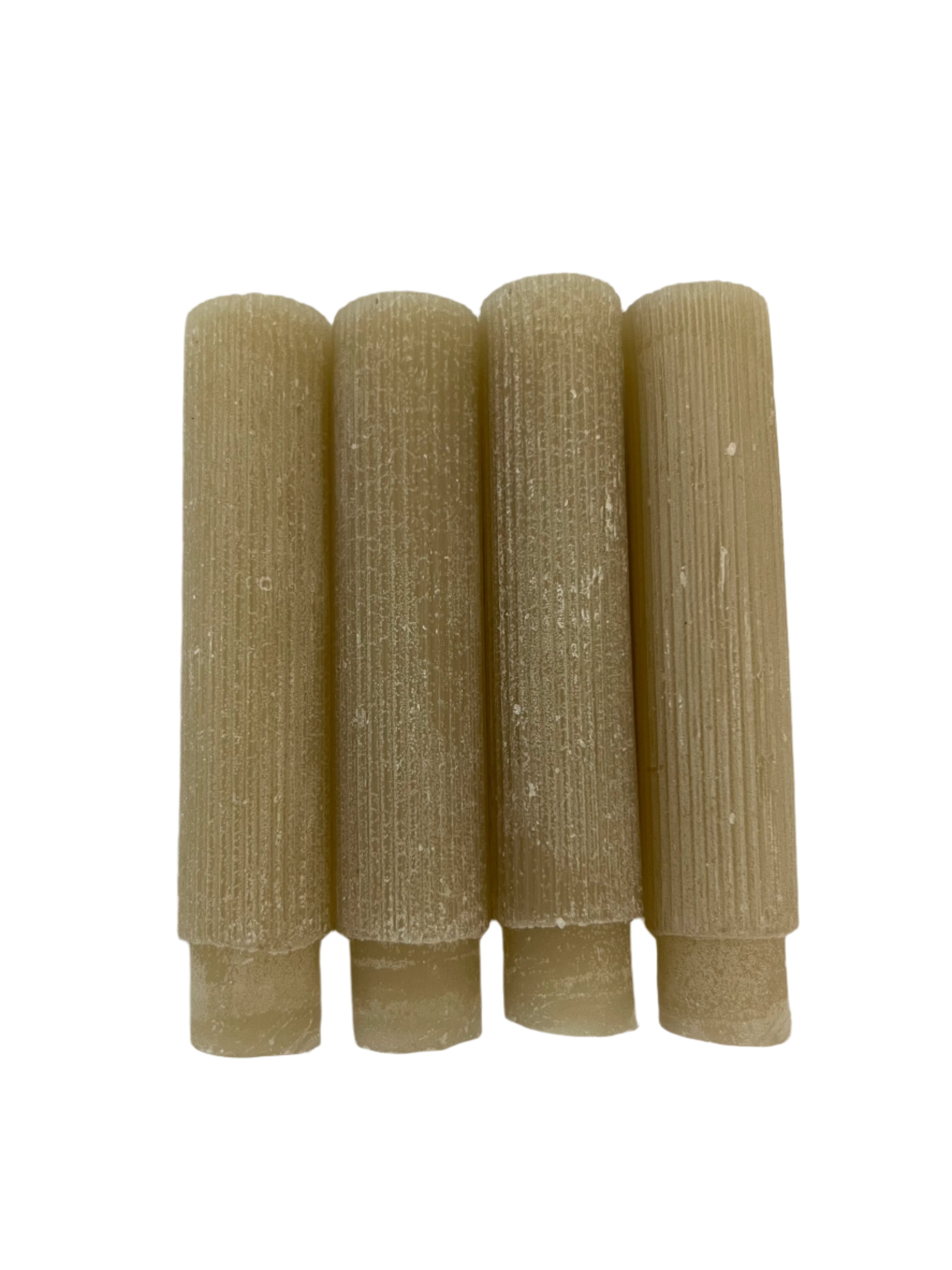 5" Linen Pleated Taper Candles (Set of 4)