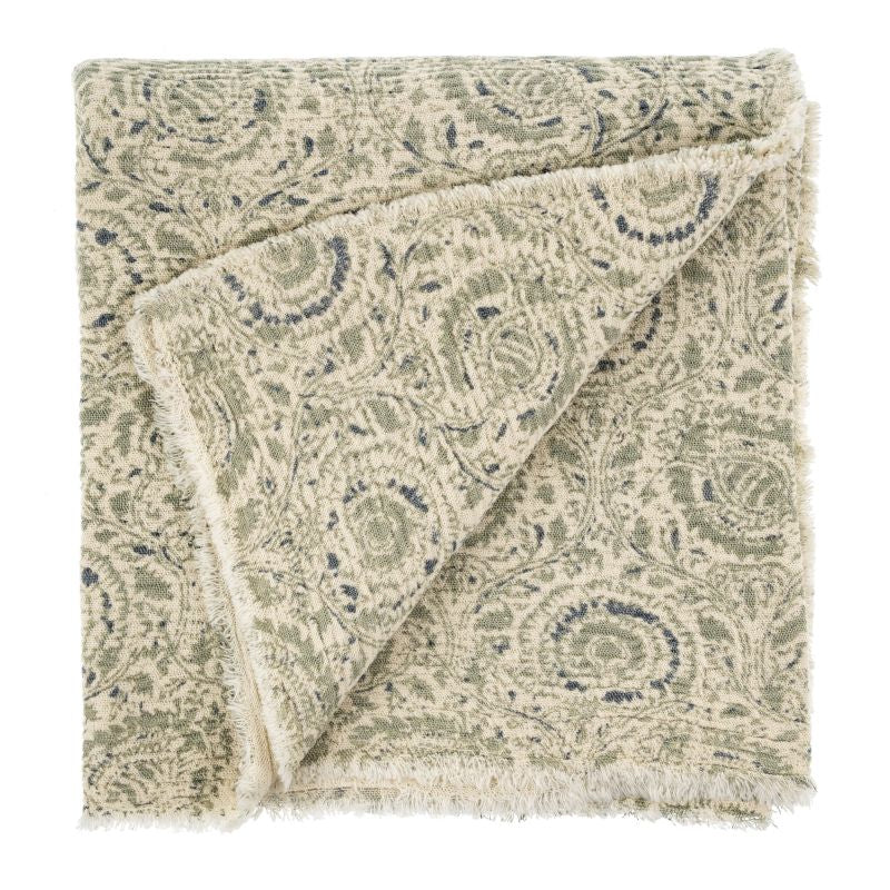 Clemente Patterned Throw (Blue/ Green)