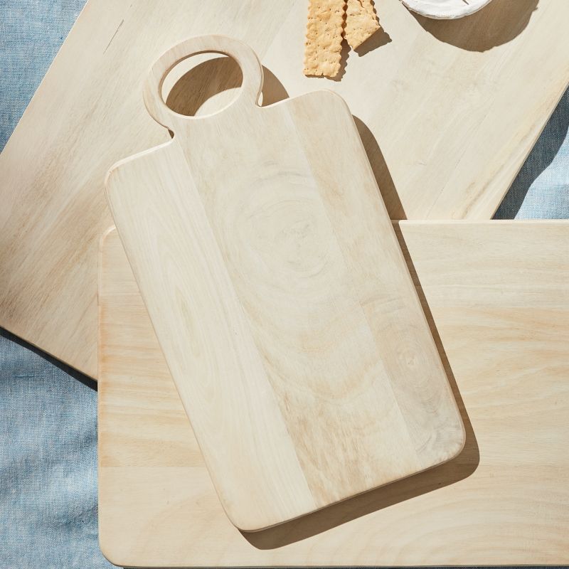 Light Wood Serving Board w/ Handle (2 Sizes)