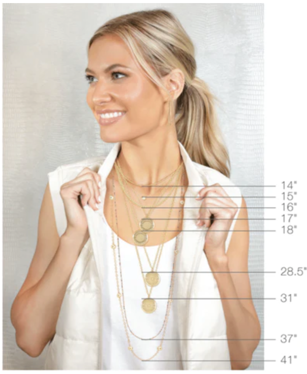 16" Gold Necklace- Honesty Charm