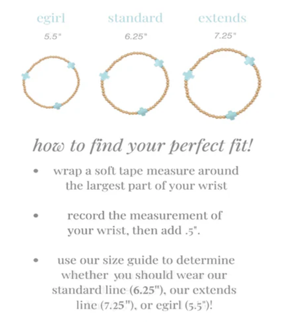 Signature Cross 3mm Bracelet- Gold