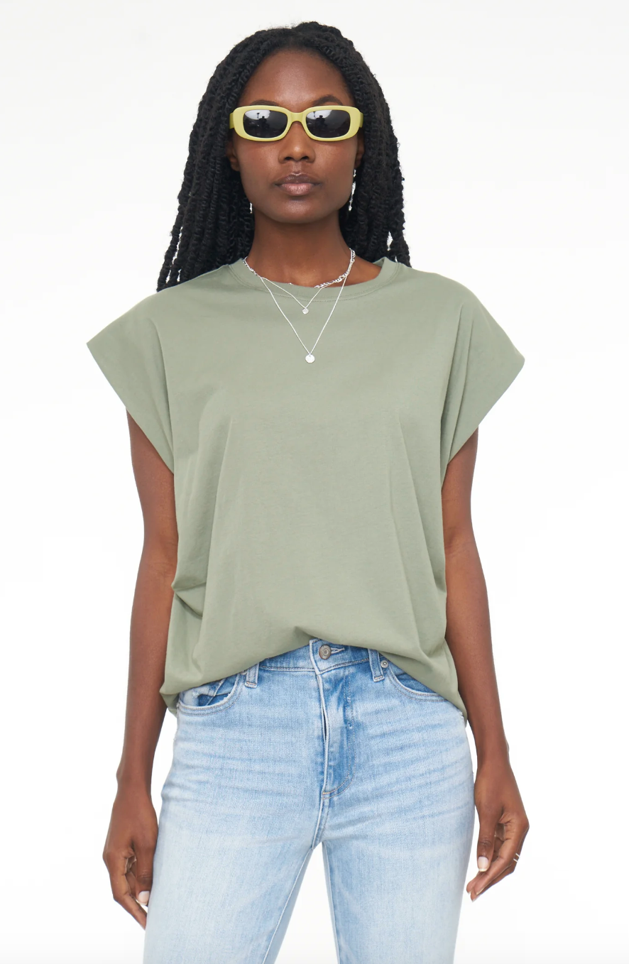 Trina Muscle Tee-Green