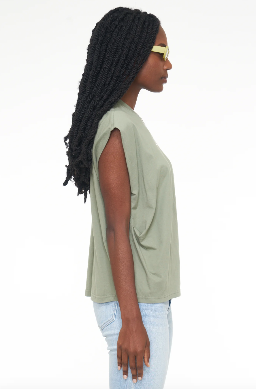 Trina Muscle Tee-Green
