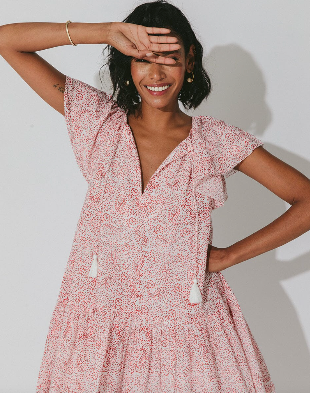 Jaya Mini Dress-Paisley
