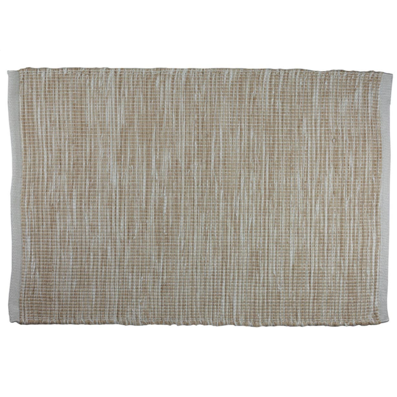 2' x 3' Beige Handwoven Indoor/ Outdoor Rug