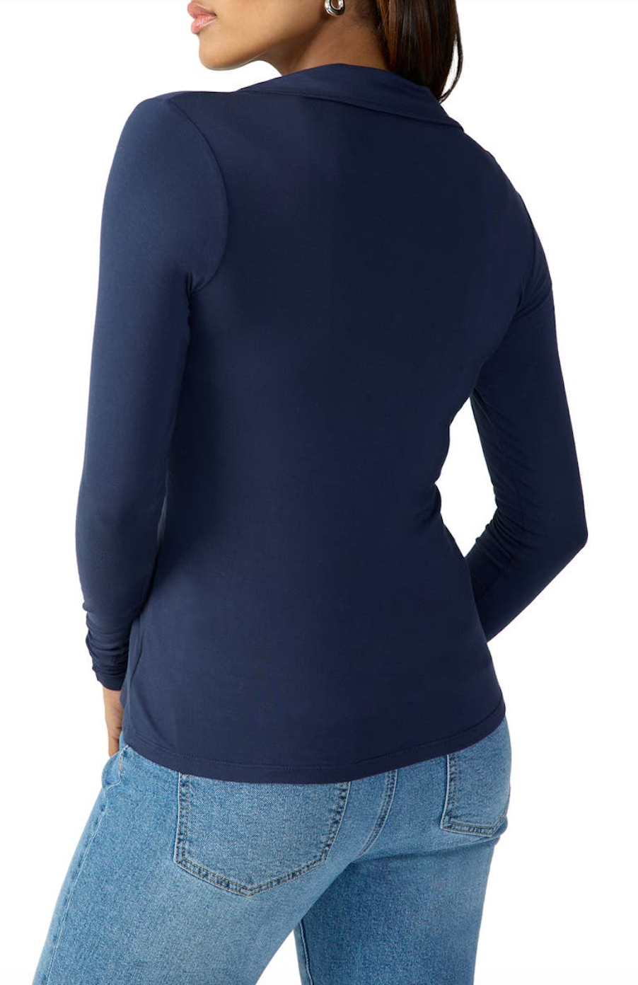 Dreamgirl Twist Top-Navy