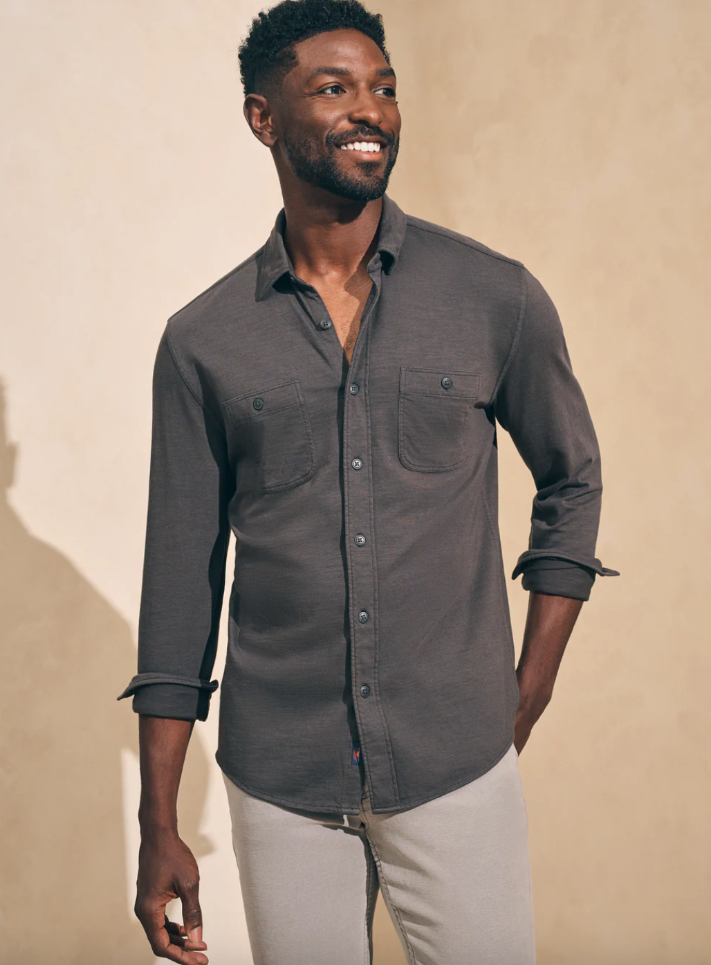 Knit Seasons Shirt-Washed Black